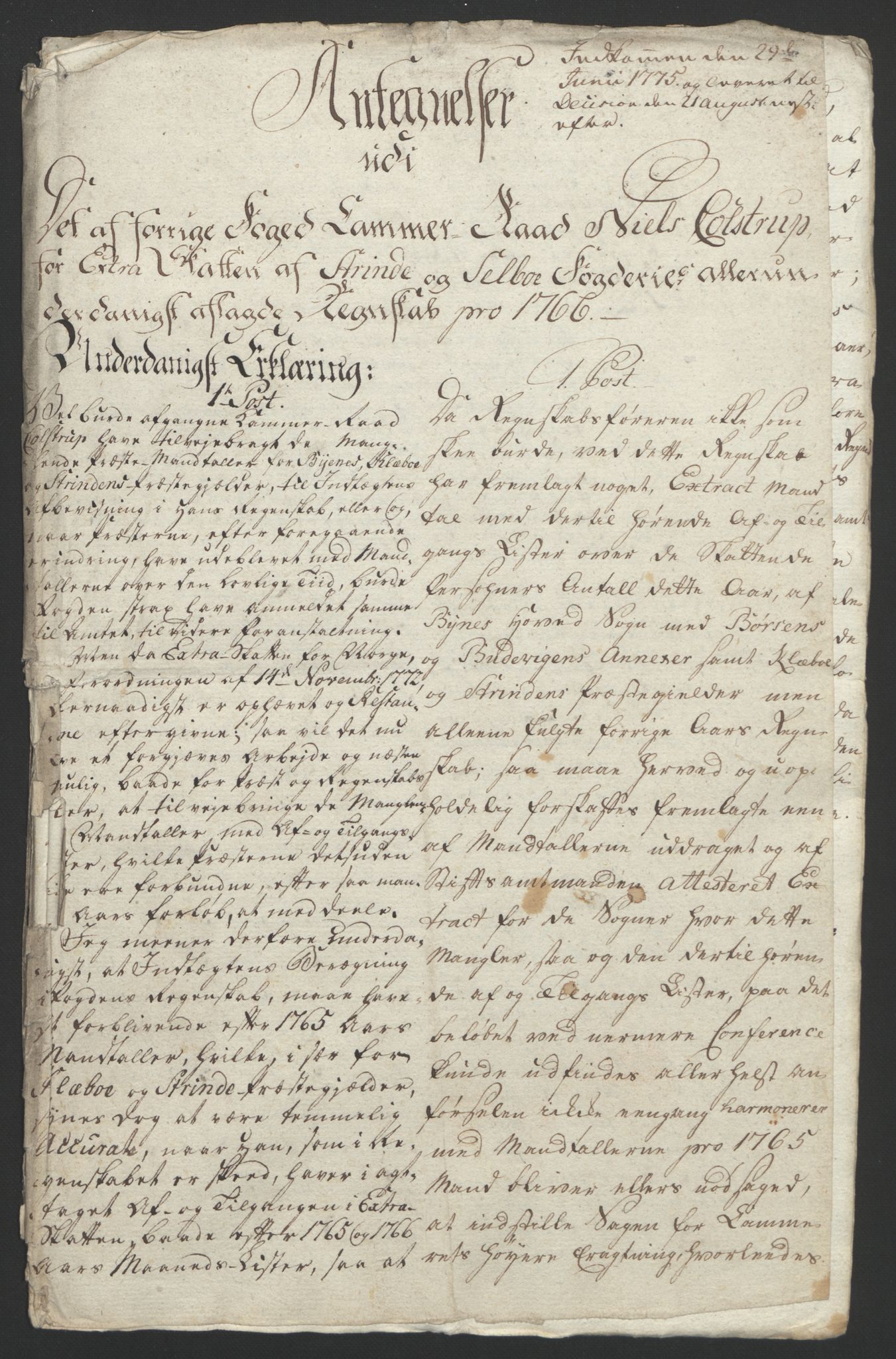 Rentekammeret inntil 1814, Reviderte regnskaper, Fogderegnskap, RA/EA-4092/R61/L4180: Ekstraskatten Strinda og Selbu, 1762-1767, p. 286