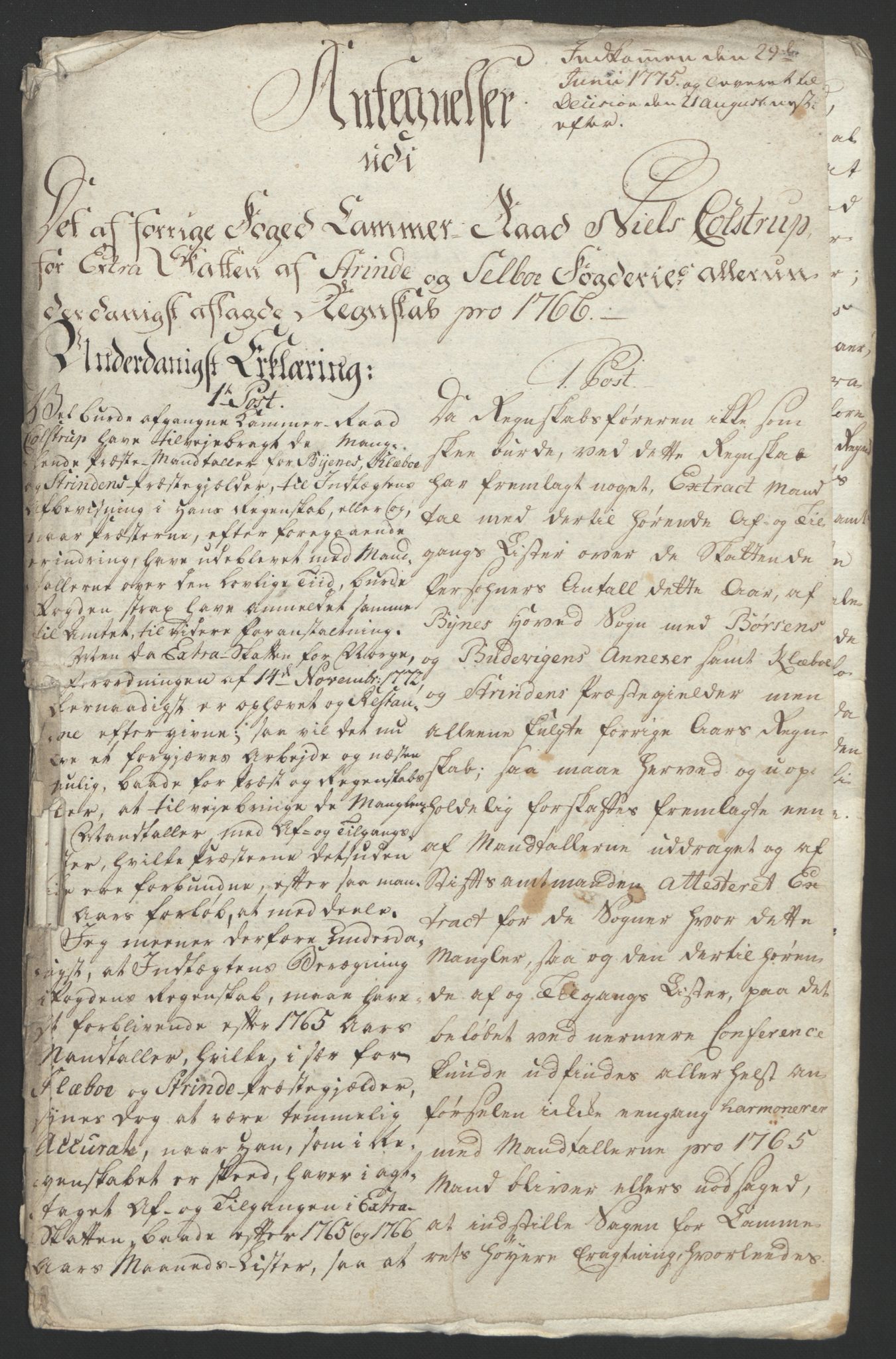 Rentekammeret inntil 1814, Reviderte regnskaper, Fogderegnskap, AV/RA-EA-4092/R61/L4180: Ekstraskatten Strinda og Selbu, 1762-1767, p. 286