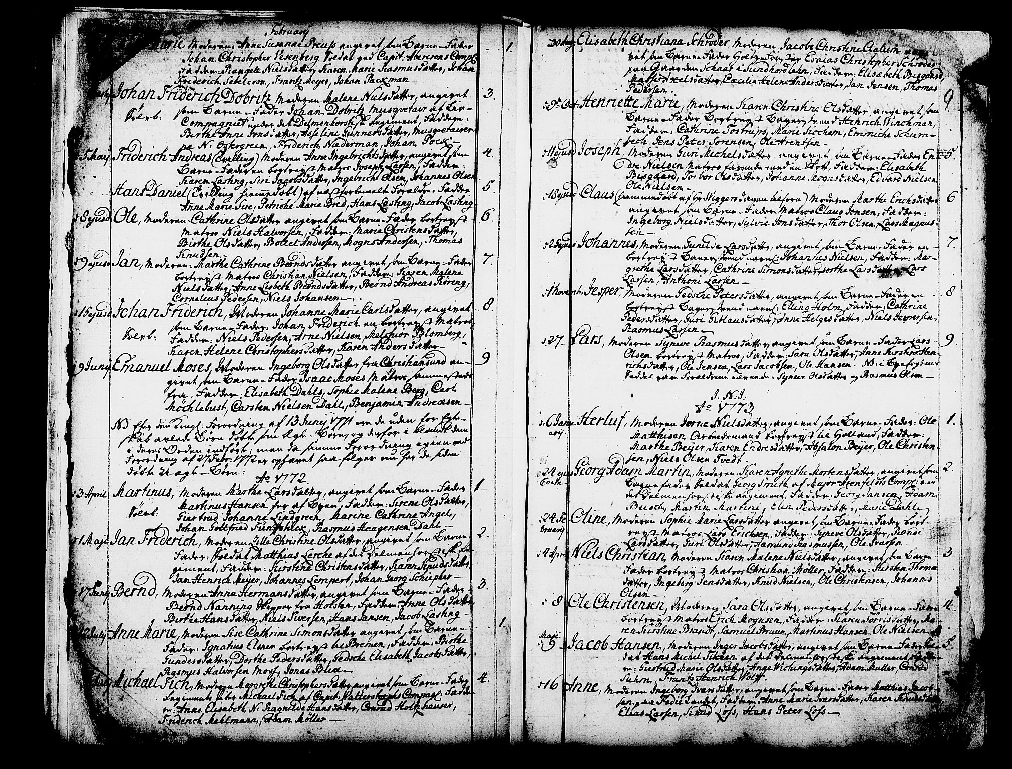 Domkirken sokneprestembete, SAB/A-74801/H/Haa/L0003: Parish register (official) no. A 3, 1758-1789, p. 9