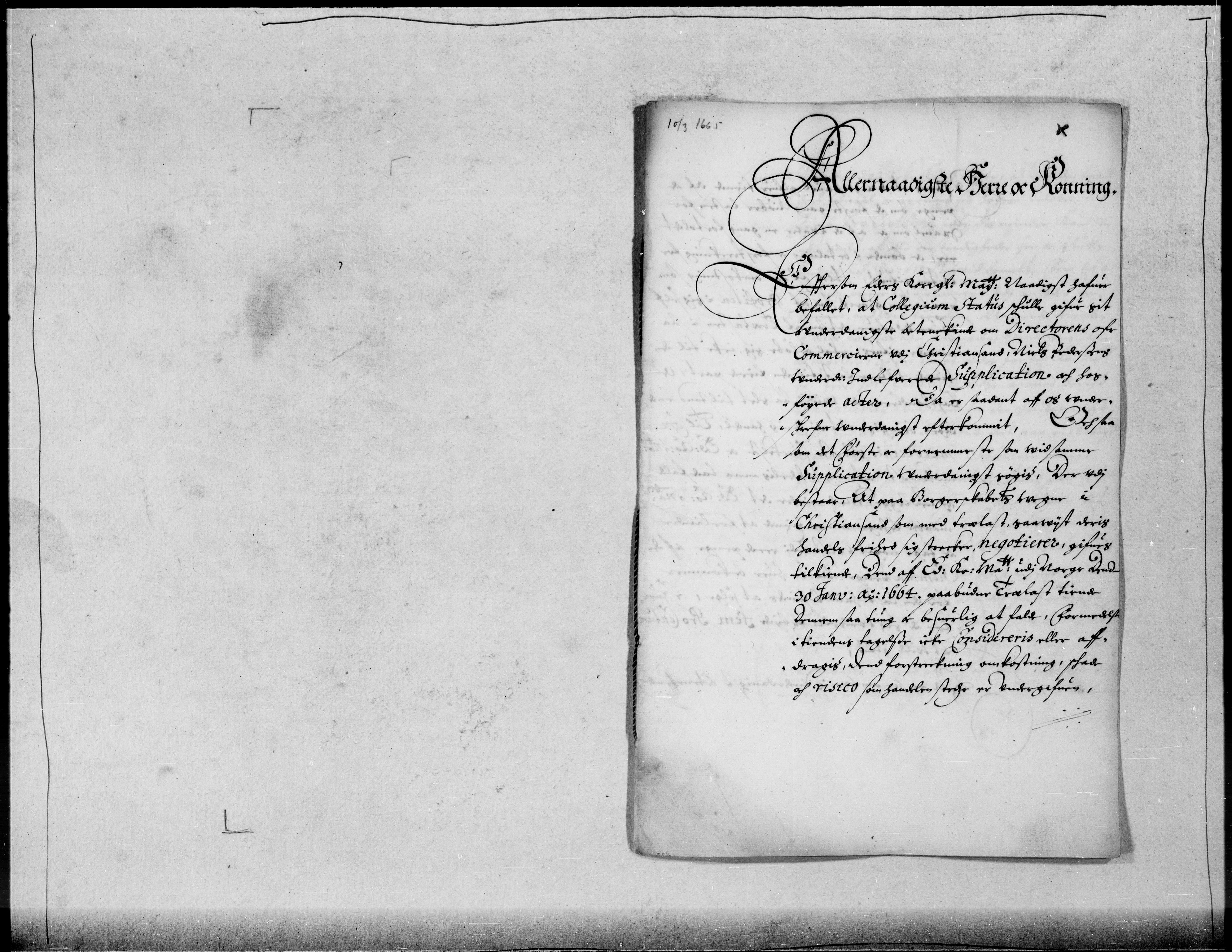 Danske Kanselli 1572-1799, AV/RA-EA-3023/F/Fc/Fcc/Fcca/L0024: Norske innlegg 1572-1799, 1664-1665, p. 260