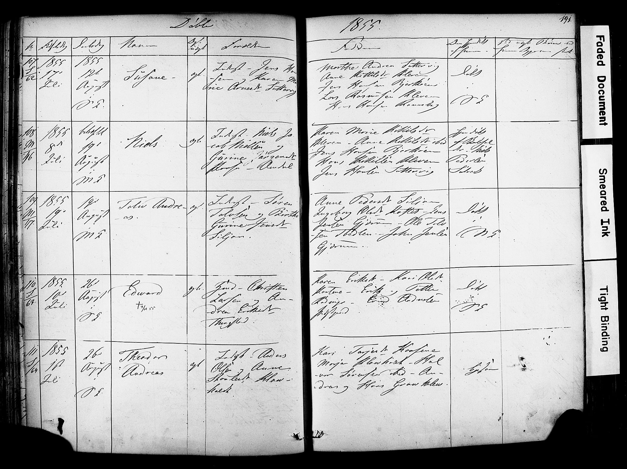 Solum kirkebøker, SAKO/A-306/F/Fa/L0006: Parish register (official) no. I 6, 1844-1855, p. 191