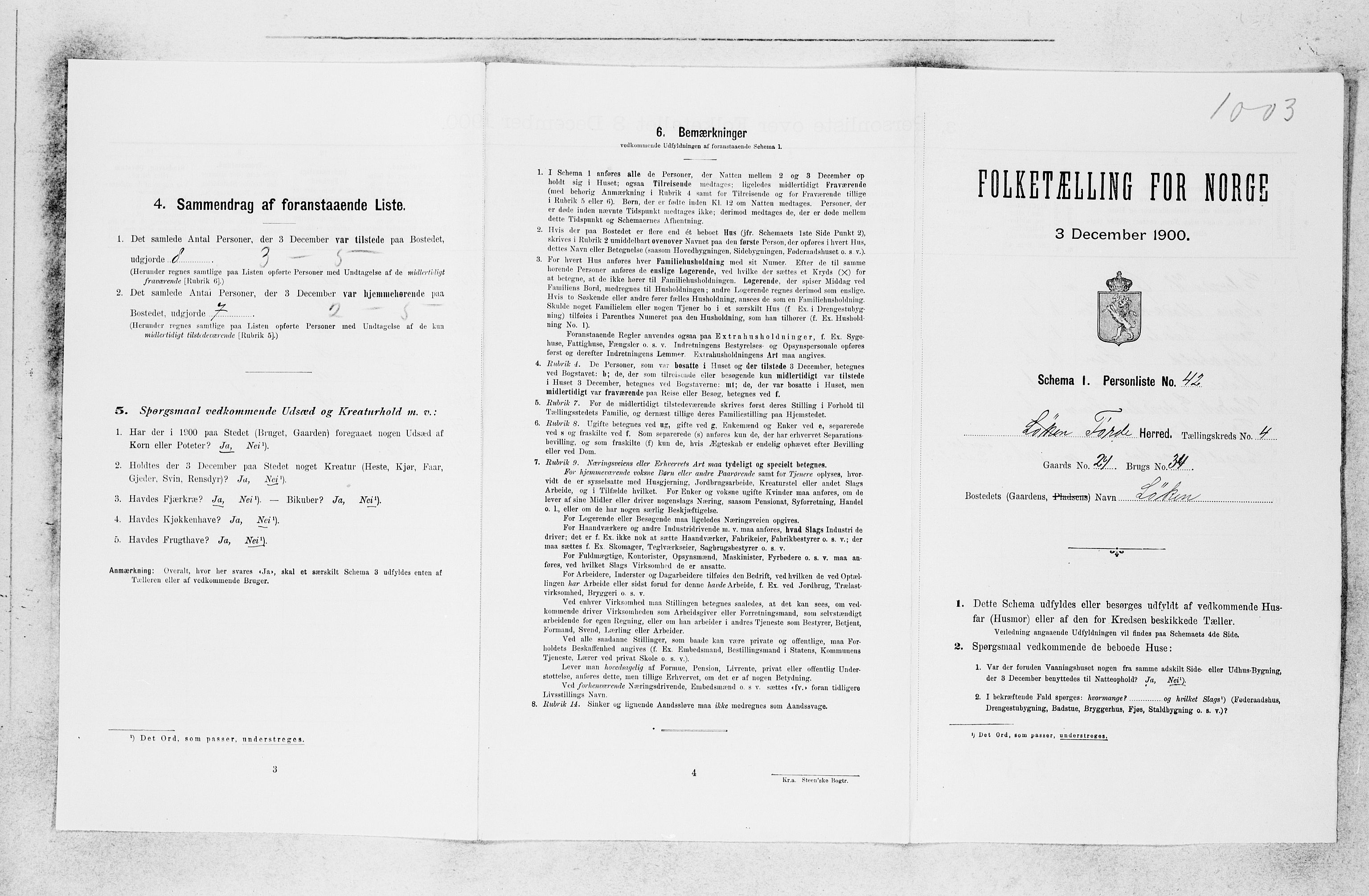 SAB, 1900 census for Førde, 1900, p. 368