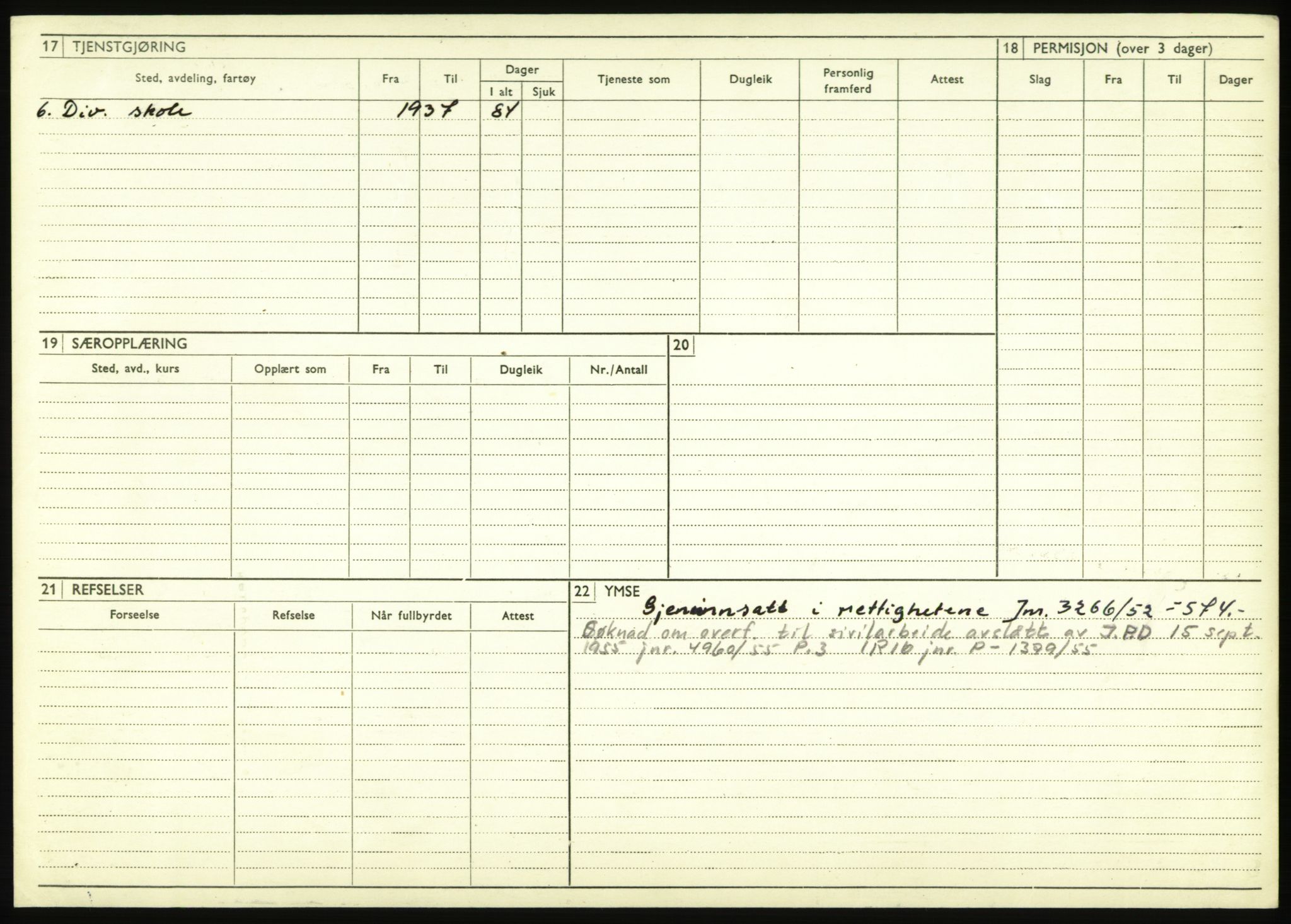 Forsvaret, Troms infanteriregiment nr. 16, AV/RA-RAFA-3146/P/Pa/L0021: Rulleblad for regimentets menige mannskaper, årsklasse 1937, 1937, p. 766