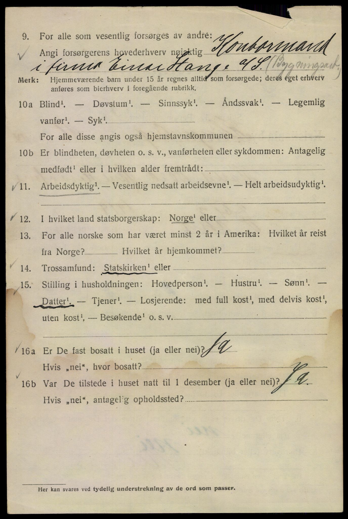 SAO, 1920 census for Kristiania, 1920, p. 344964