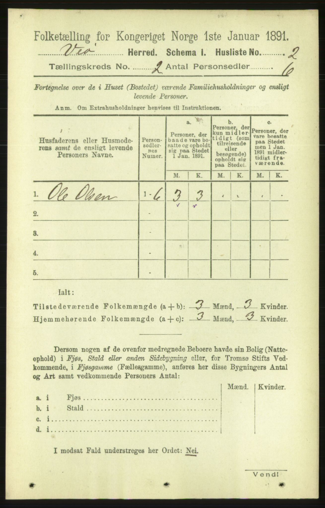 RA, 1891 census for 1541 Veøy, 1891, p. 653