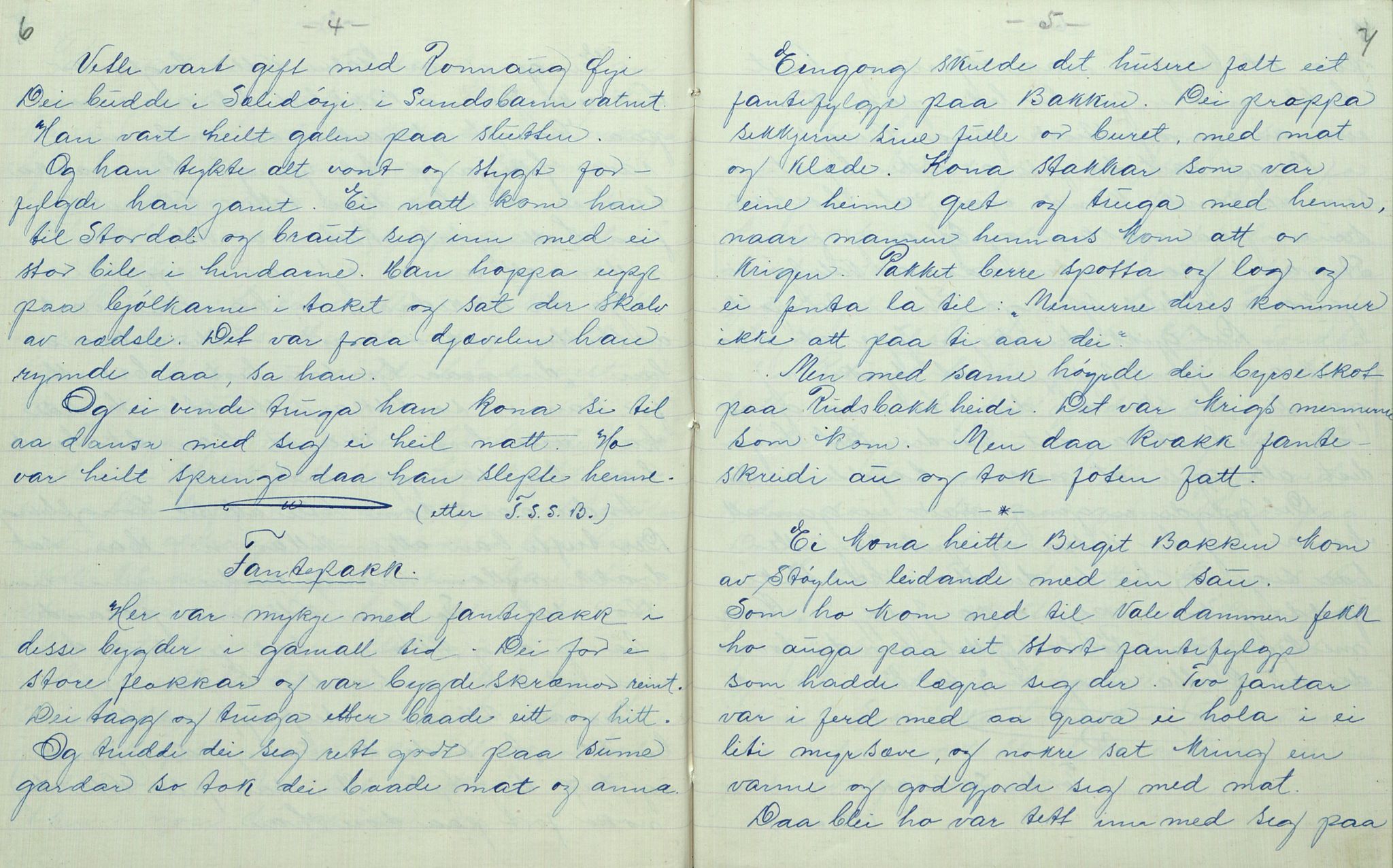Rikard Berge, TEMU/TGM-A-1003/F/L0007/0036: 251-299 / 286 Uppskriftir av O. T. Bakken, 1918, p. 6-7