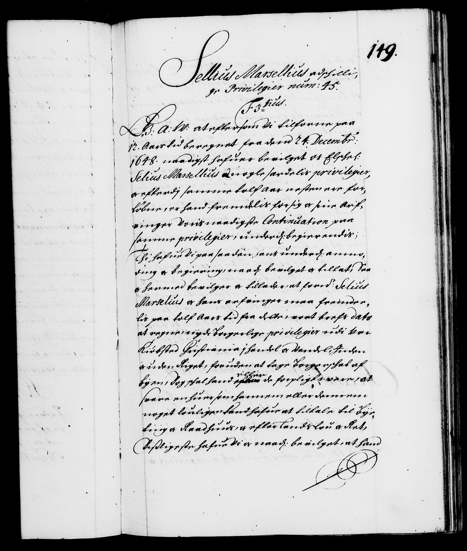 Danske Kanselli 1572-1799, RA/EA-3023/F/Fc/Fca/Fcaa/L0009: Norske registre (mikrofilm), 1657-1660, p. 149a