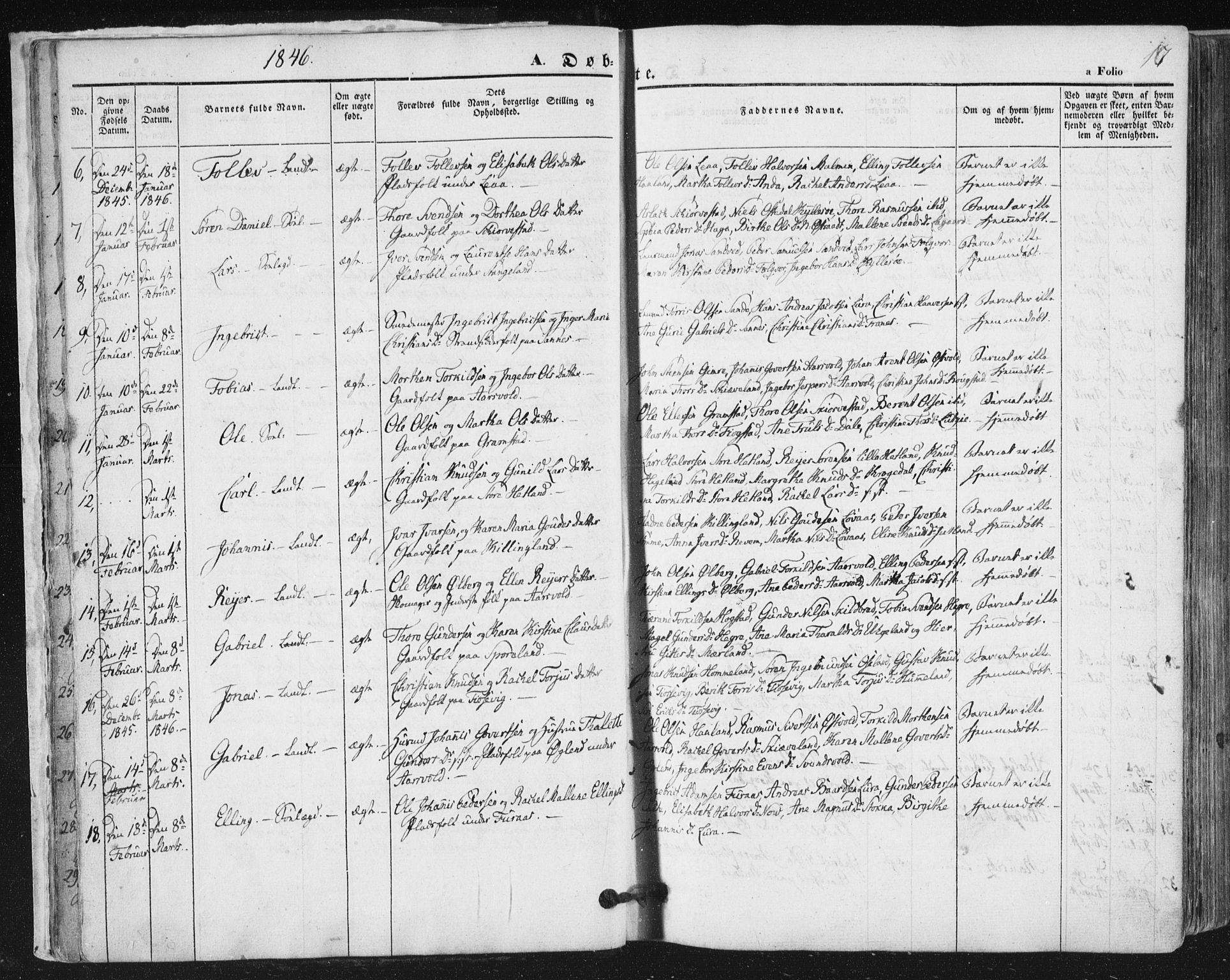 Høyland sokneprestkontor, AV/SAST-A-101799/001/30BA/L0008: Parish register (official) no. A 8, 1841-1856, p. 17