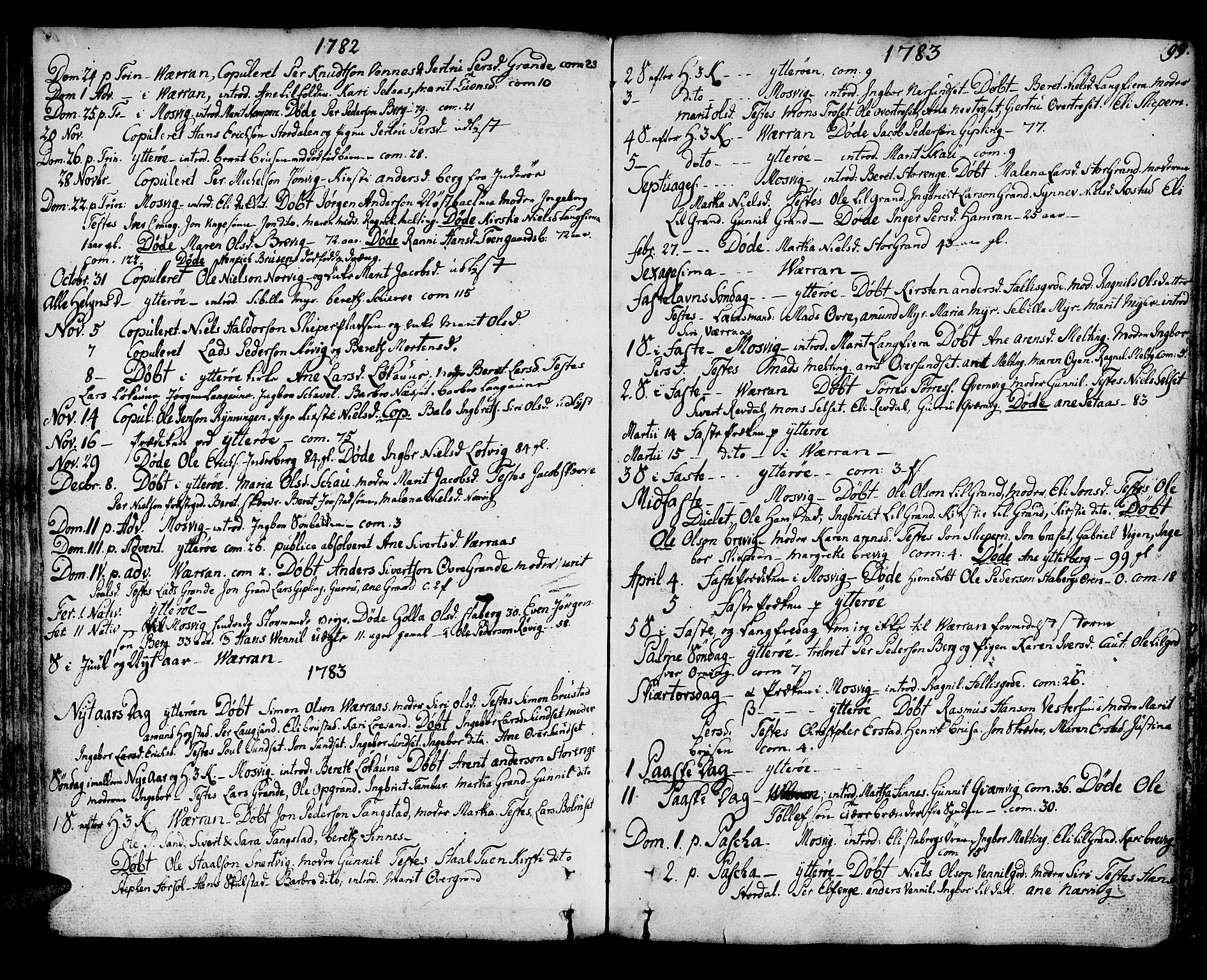 Ministerialprotokoller, klokkerbøker og fødselsregistre - Nord-Trøndelag, SAT/A-1458/722/L0216: Parish register (official) no. 722A03, 1756-1816, p. 99