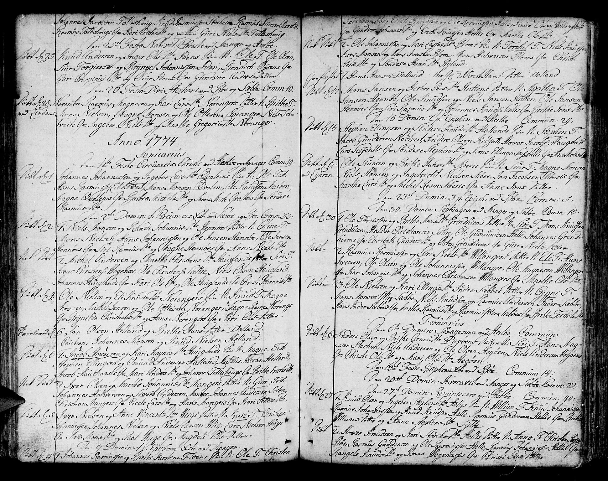 Manger sokneprestembete, SAB/A-76801/H/Haa: Parish register (official) no. A 1, 1759-1791, p. 102