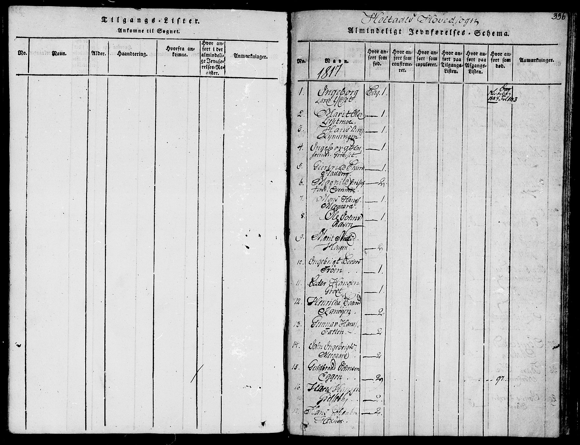 Ministerialprotokoller, klokkerbøker og fødselsregistre - Sør-Trøndelag, SAT/A-1456/685/L0954: Parish register (official) no. 685A03 /1, 1817-1829, p. 336