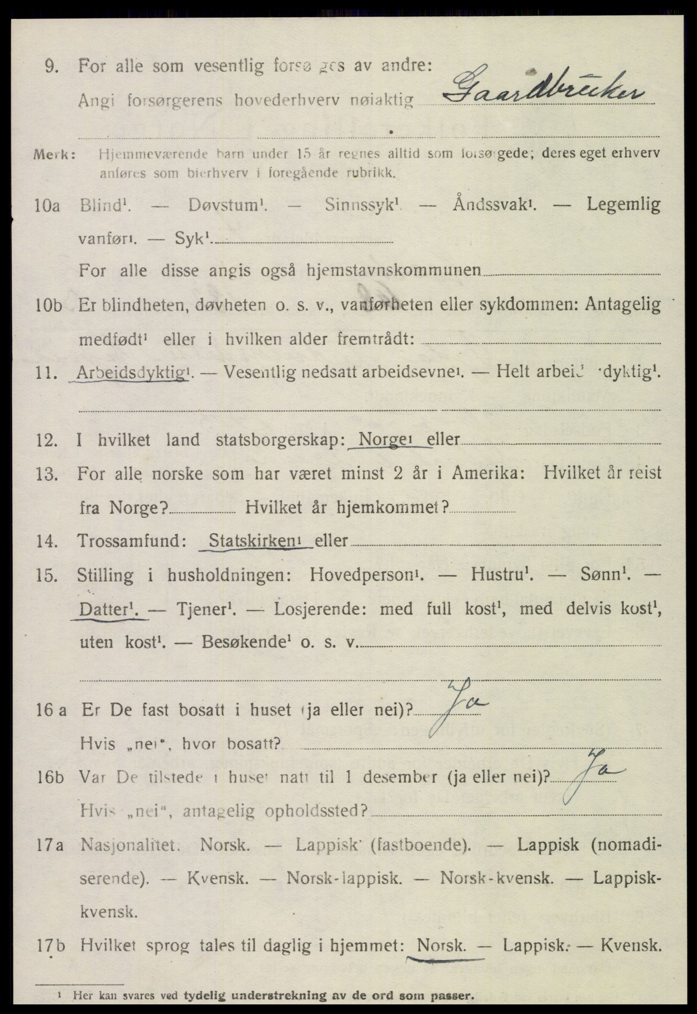 SAT, 1920 census for Lånke, 1920, p. 1761