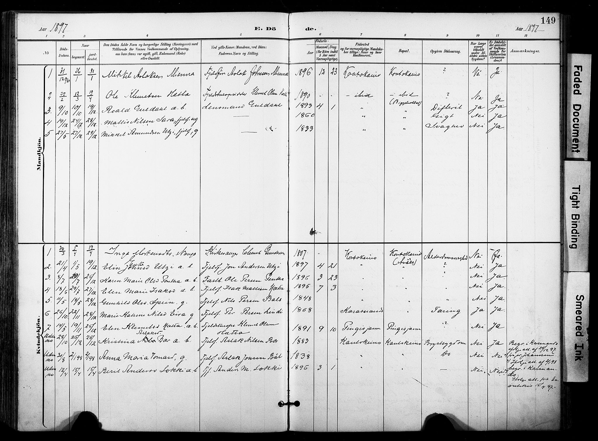 Kautokeino sokneprestembete, SATØ/S-1340/H/Ha/L0005.kirke: Parish register (official) no. 5, 1896-1916, p. 149