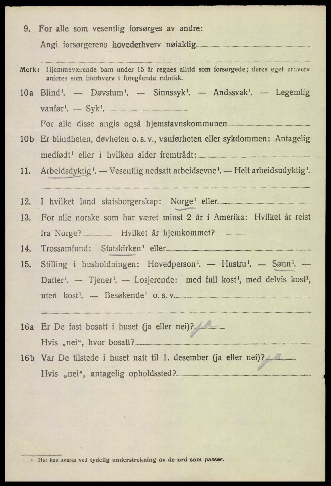 SAK, 1920 census for Fjære, 1920, p. 10028