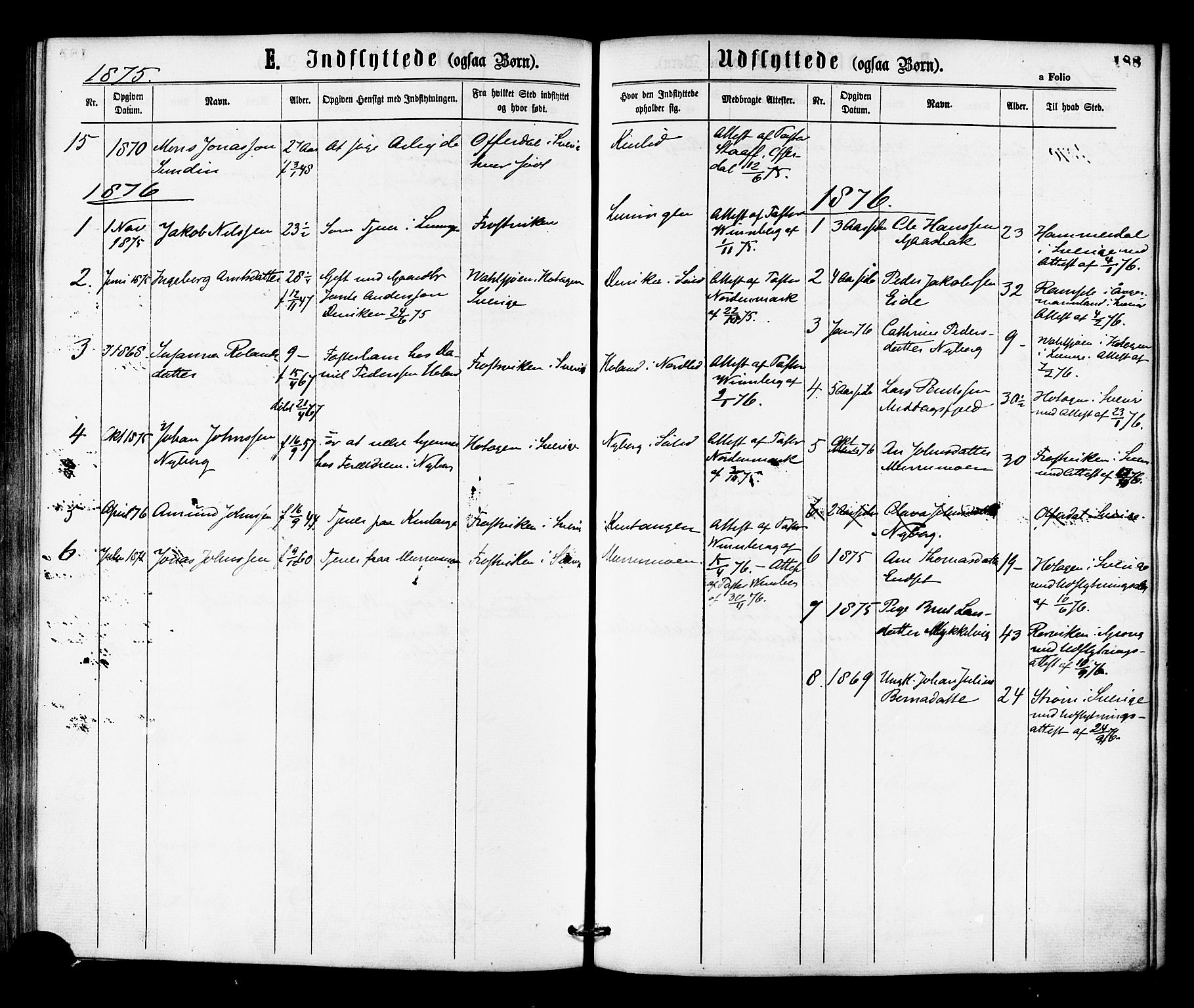 Ministerialprotokoller, klokkerbøker og fødselsregistre - Nord-Trøndelag, SAT/A-1458/755/L0493: Parish register (official) no. 755A02, 1865-1881, p. 188