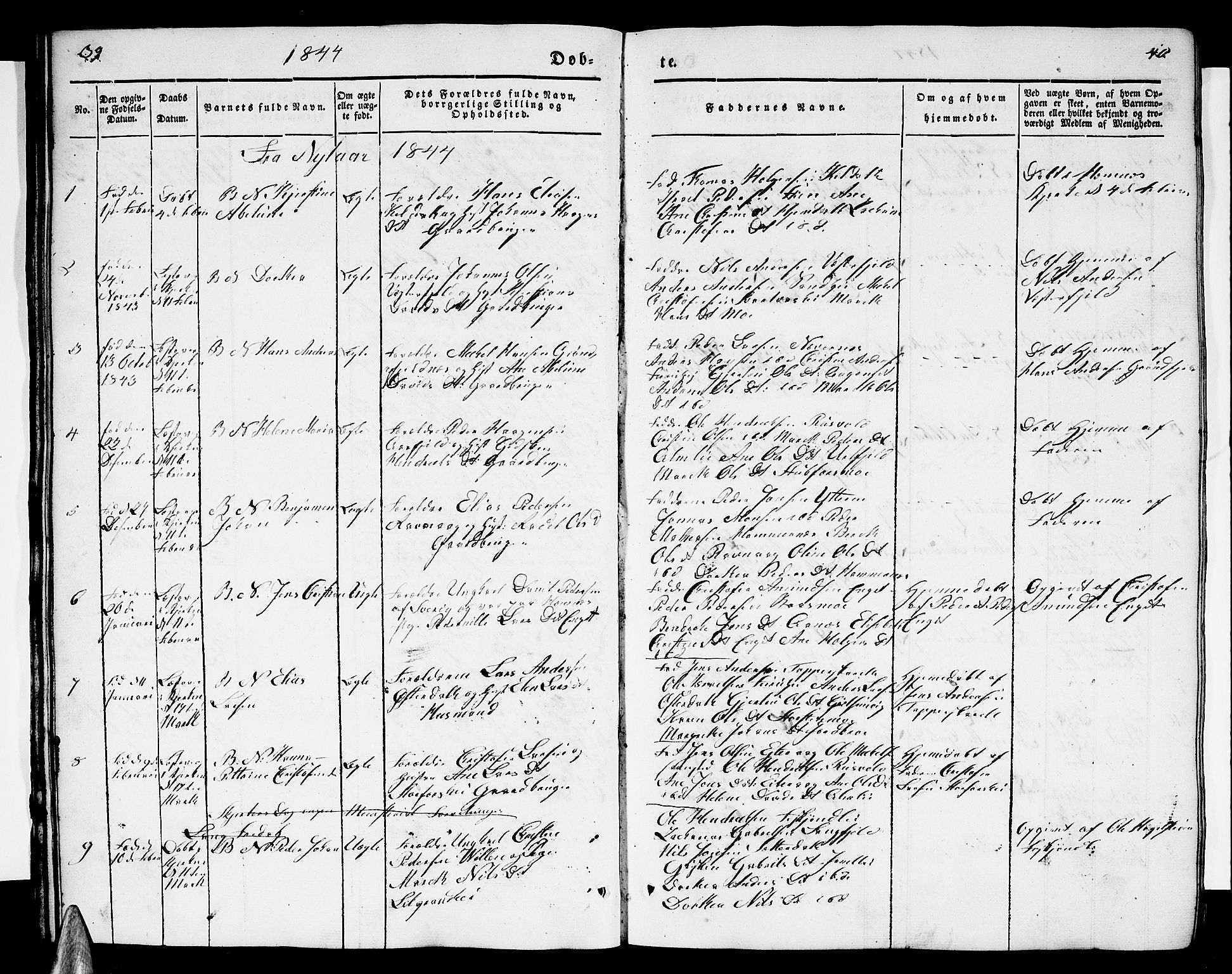 Ministerialprotokoller, klokkerbøker og fødselsregistre - Nordland, SAT/A-1459/827/L0413: Parish register (copy) no. 827C02, 1842-1852, p. 39-40