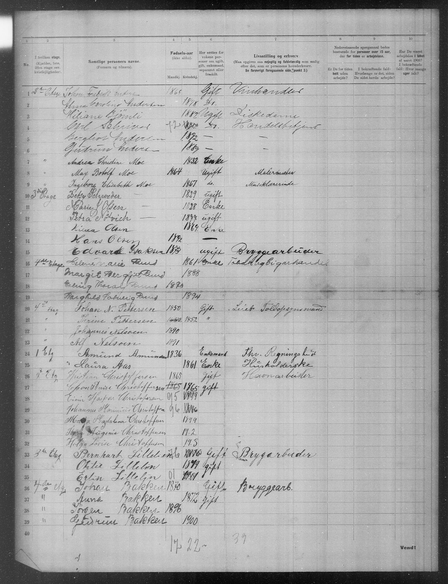 OBA, Municipal Census 1903 for Kristiania, 1903, p. 16266