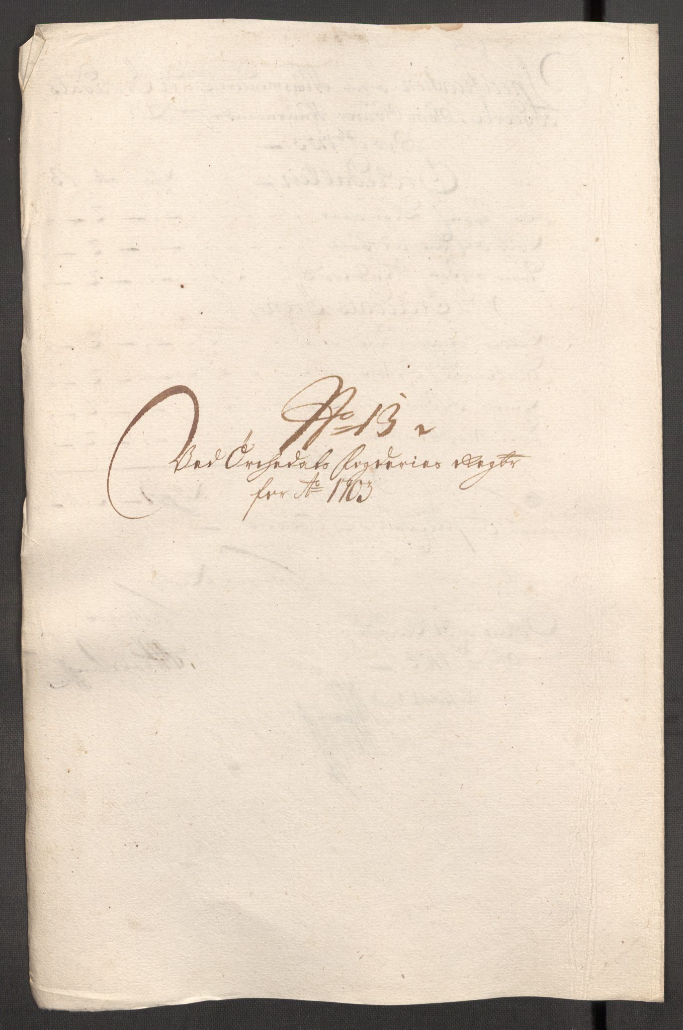 Rentekammeret inntil 1814, Reviderte regnskaper, Fogderegnskap, RA/EA-4092/R60/L3953: Fogderegnskap Orkdal og Gauldal, 1703, p. 176