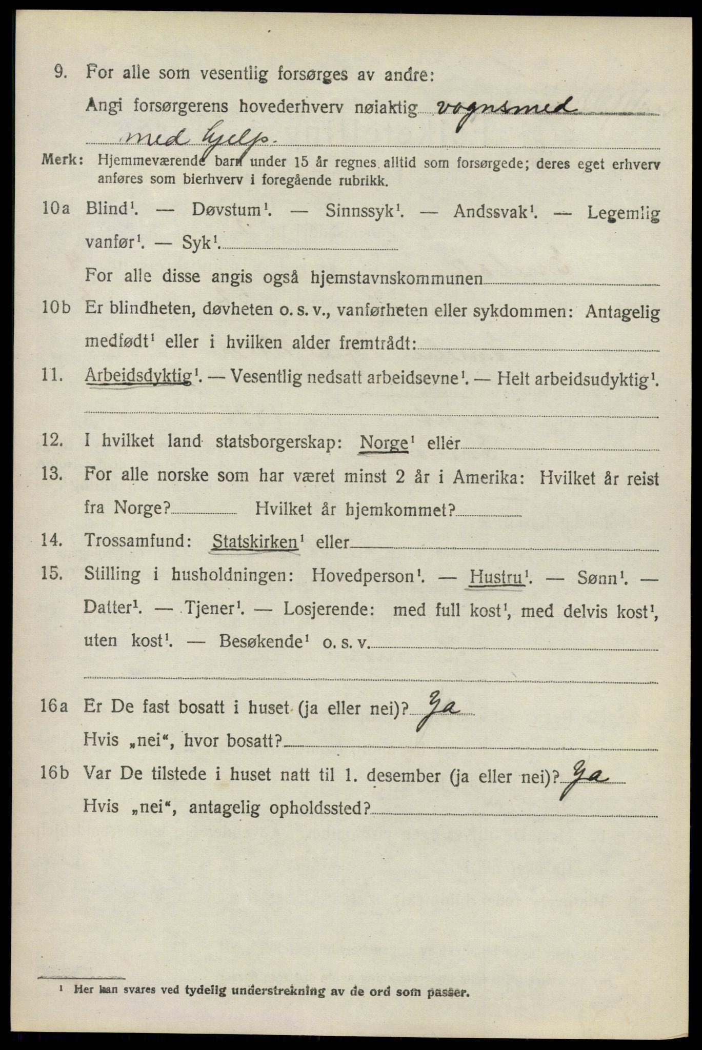 SAO, 1920 census for Enebakk, 1920, p. 3884