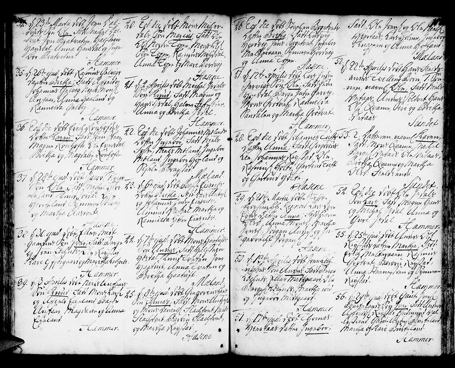Hamre sokneprestembete, SAB/A-75501/H/Ha/Haa/Haaa/L0006: Parish register (official) no. A 6, 1750-1761, p. 103