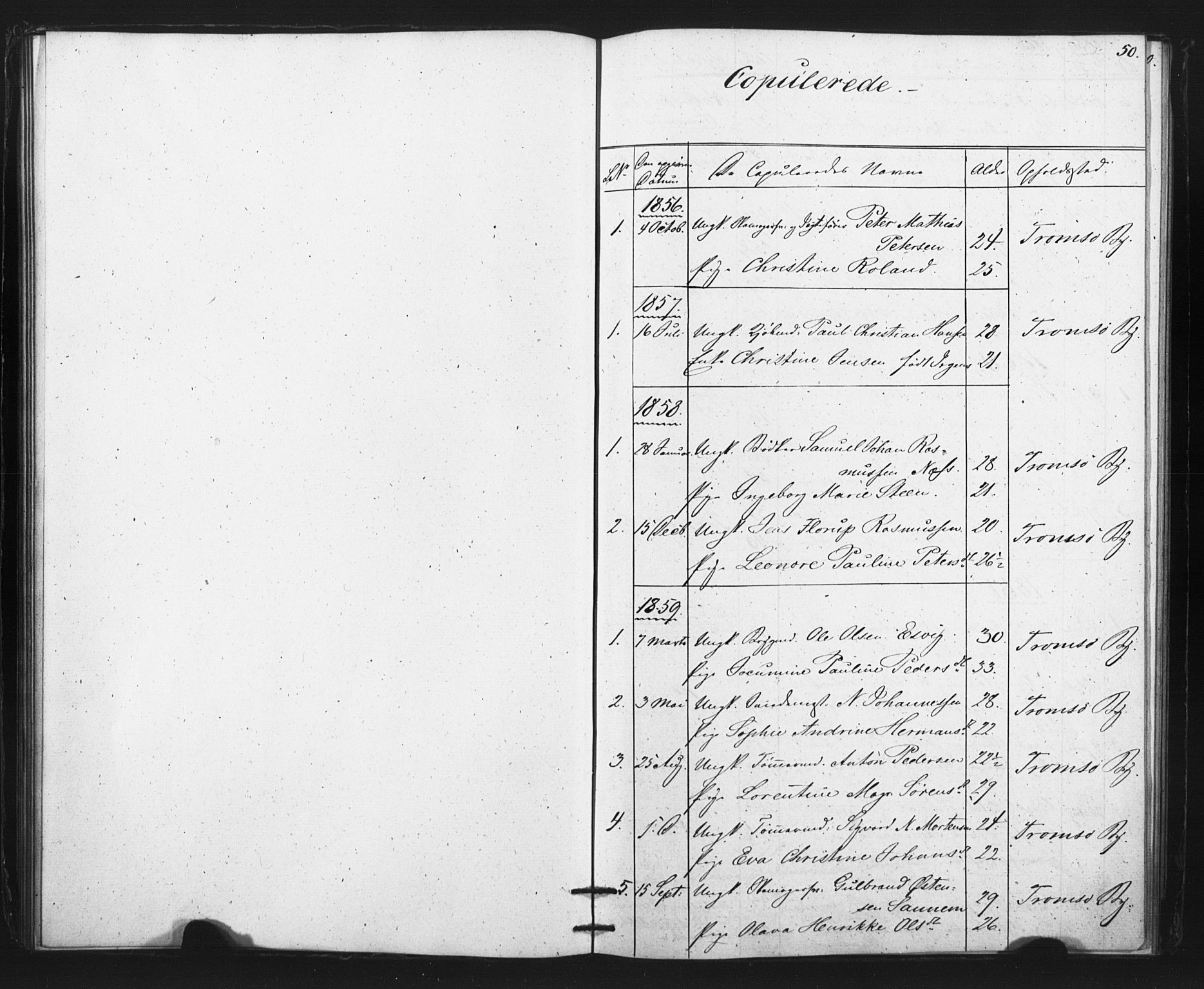 Tromsø sokneprestkontor/stiftsprosti/domprosti, SATØ/S-1343/G/Ge/L0067: Dissenter register no. 67, 1856-1882, p. 50