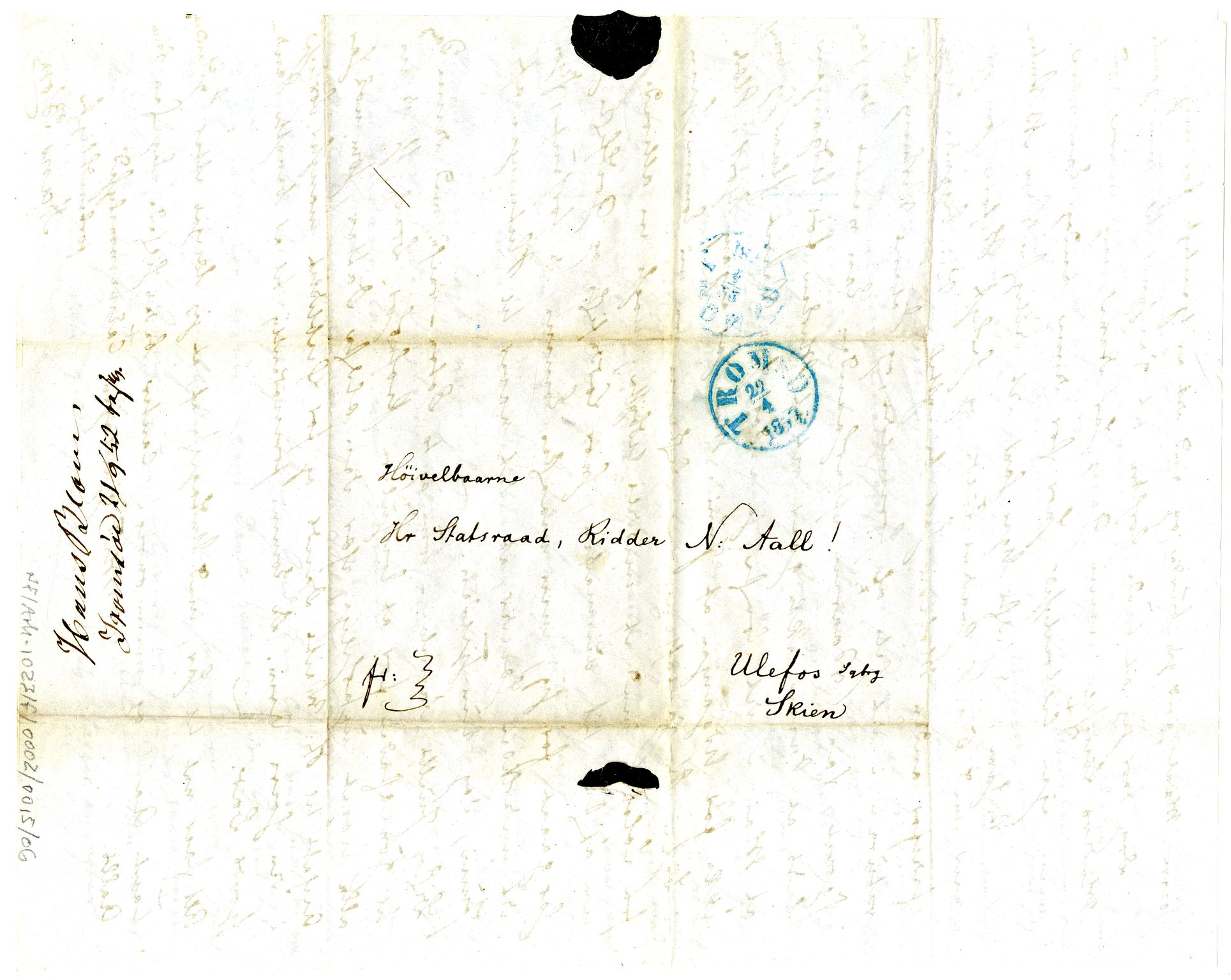 Diderik Maria Aalls brevsamling, NF/Ark-1023/F/L0002: D.M. Aalls brevsamling. B - C, 1799-1889, p. 46