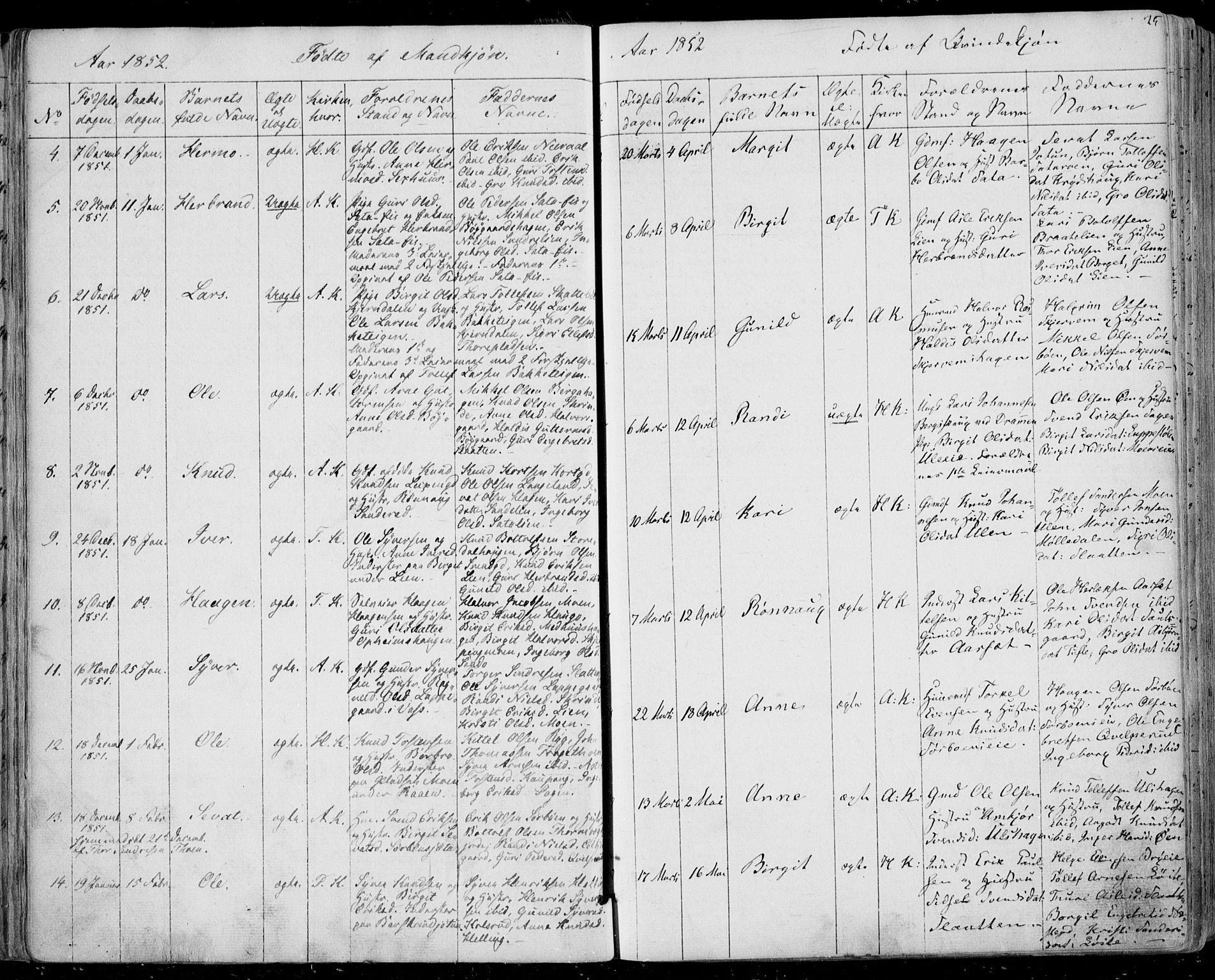 Ål kirkebøker, AV/SAKO-A-249/F/Fa/L0006: Parish register (official) no. I 6, 1849-1864, p. 25