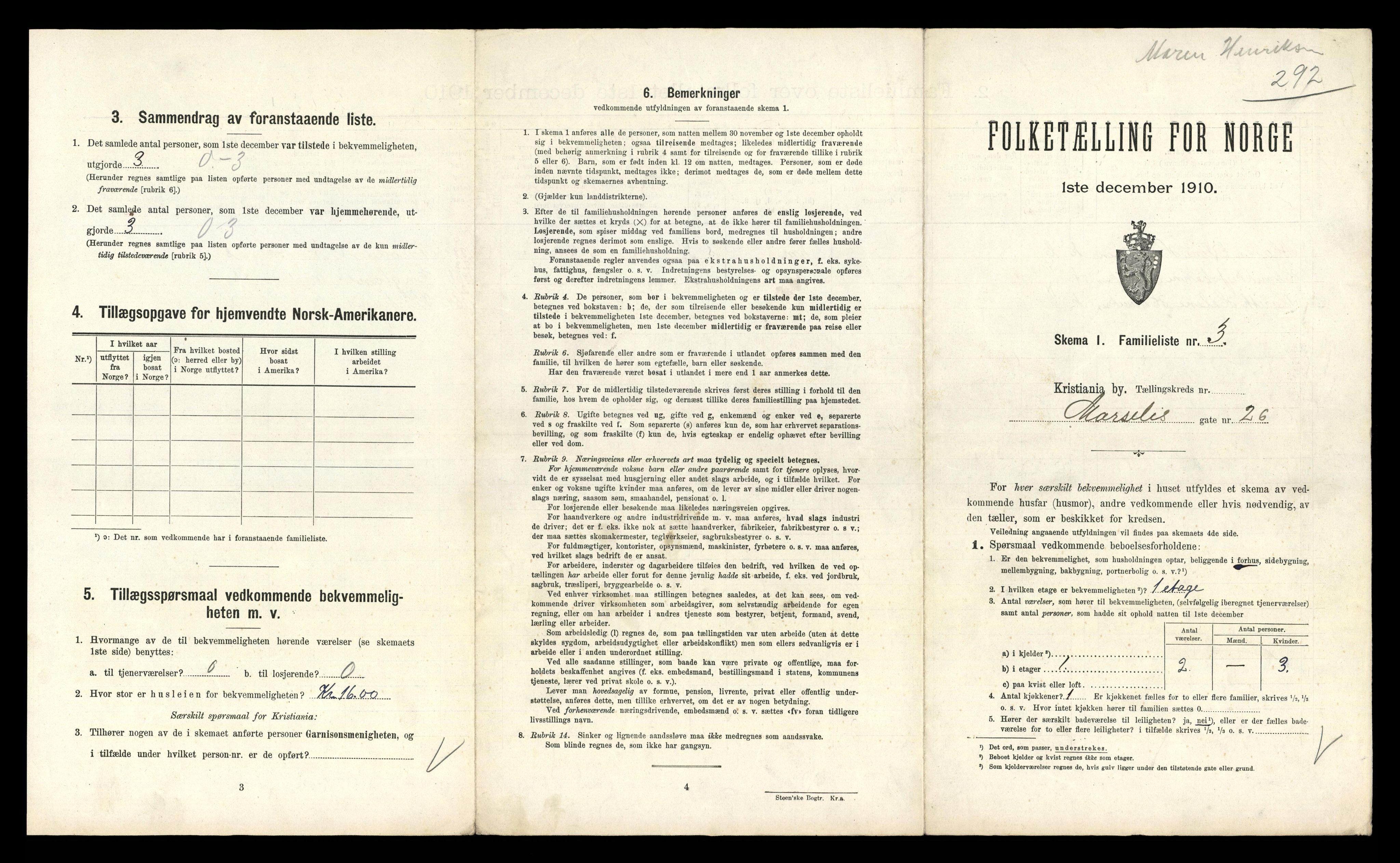 RA, 1910 census for Kristiania, 1910, p. 63179