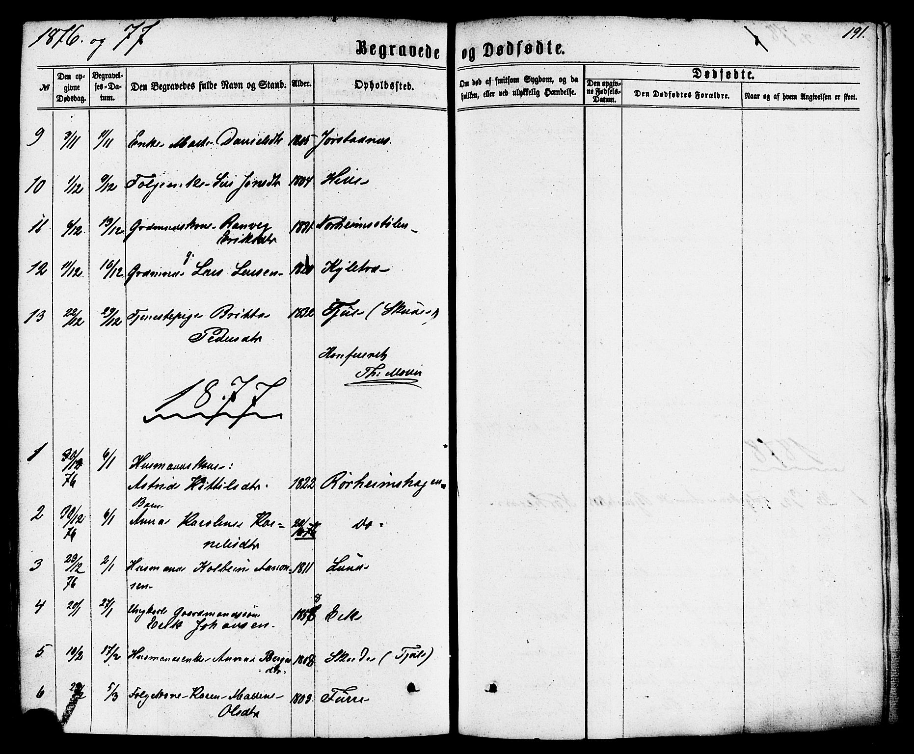 Nedstrand sokneprestkontor, AV/SAST-A-101841/01/IV: Parish register (official) no. A 10, 1861-1887, p. 191