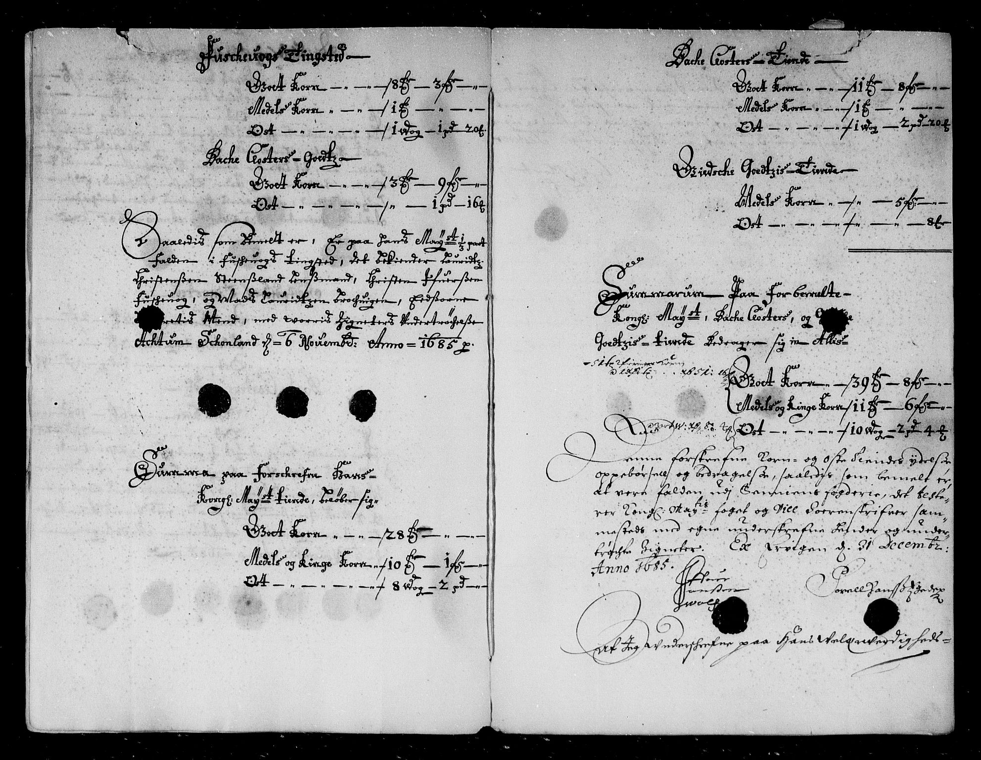 Rentekammeret inntil 1814, Reviderte regnskaper, Stiftamtstueregnskaper, Trondheim stiftamt og Nordland amt, AV/RA-EA-6044/R/Rg/L0082: Trondheim stiftamt og Nordland amt, 1685