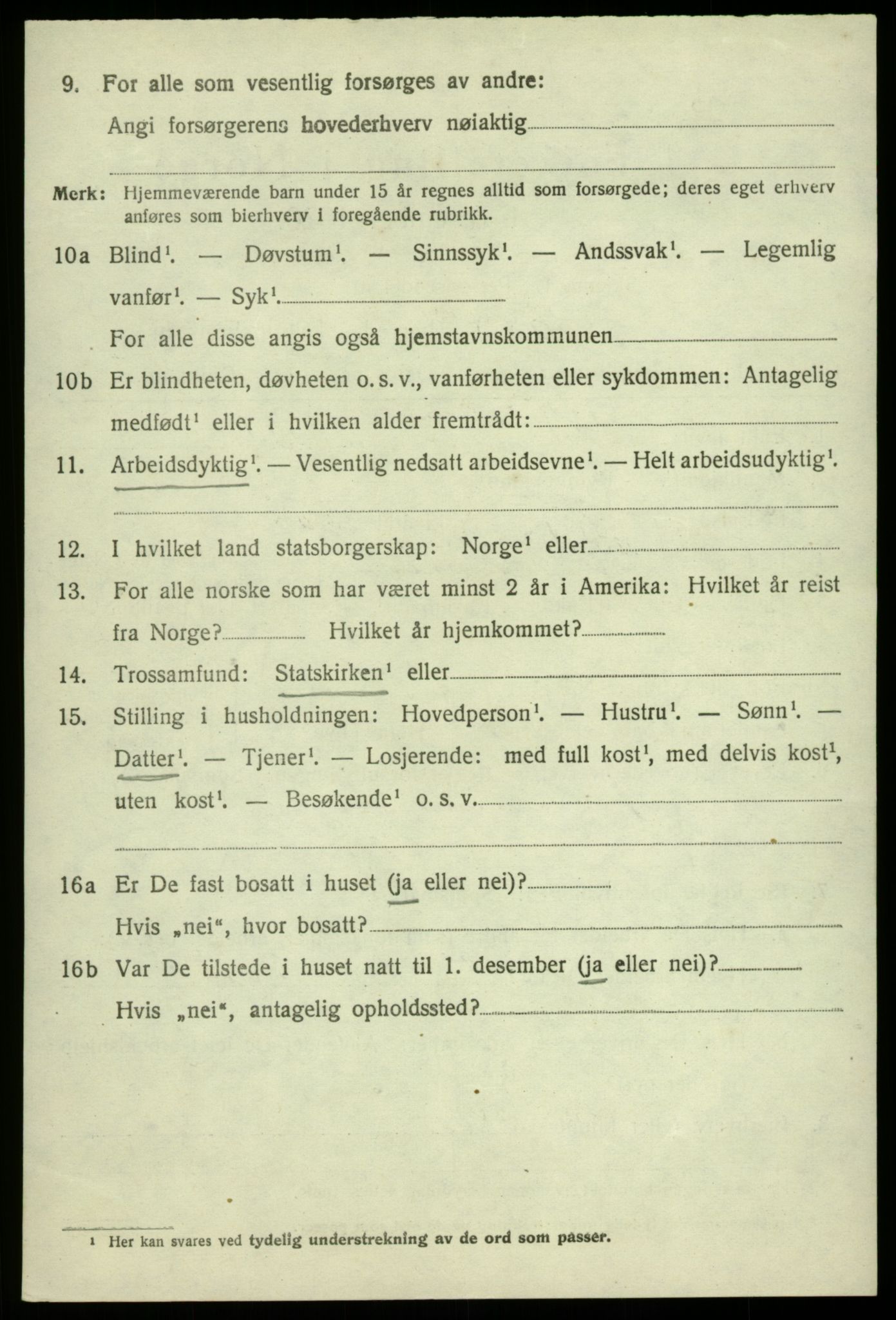 SAB, 1920 census for Odda, 1920, p. 11940