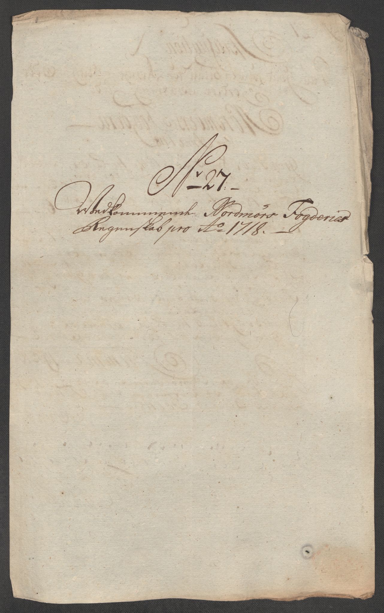 Rentekammeret inntil 1814, Reviderte regnskaper, Fogderegnskap, AV/RA-EA-4092/R56/L3751: Fogderegnskap Nordmøre, 1718, p. 192