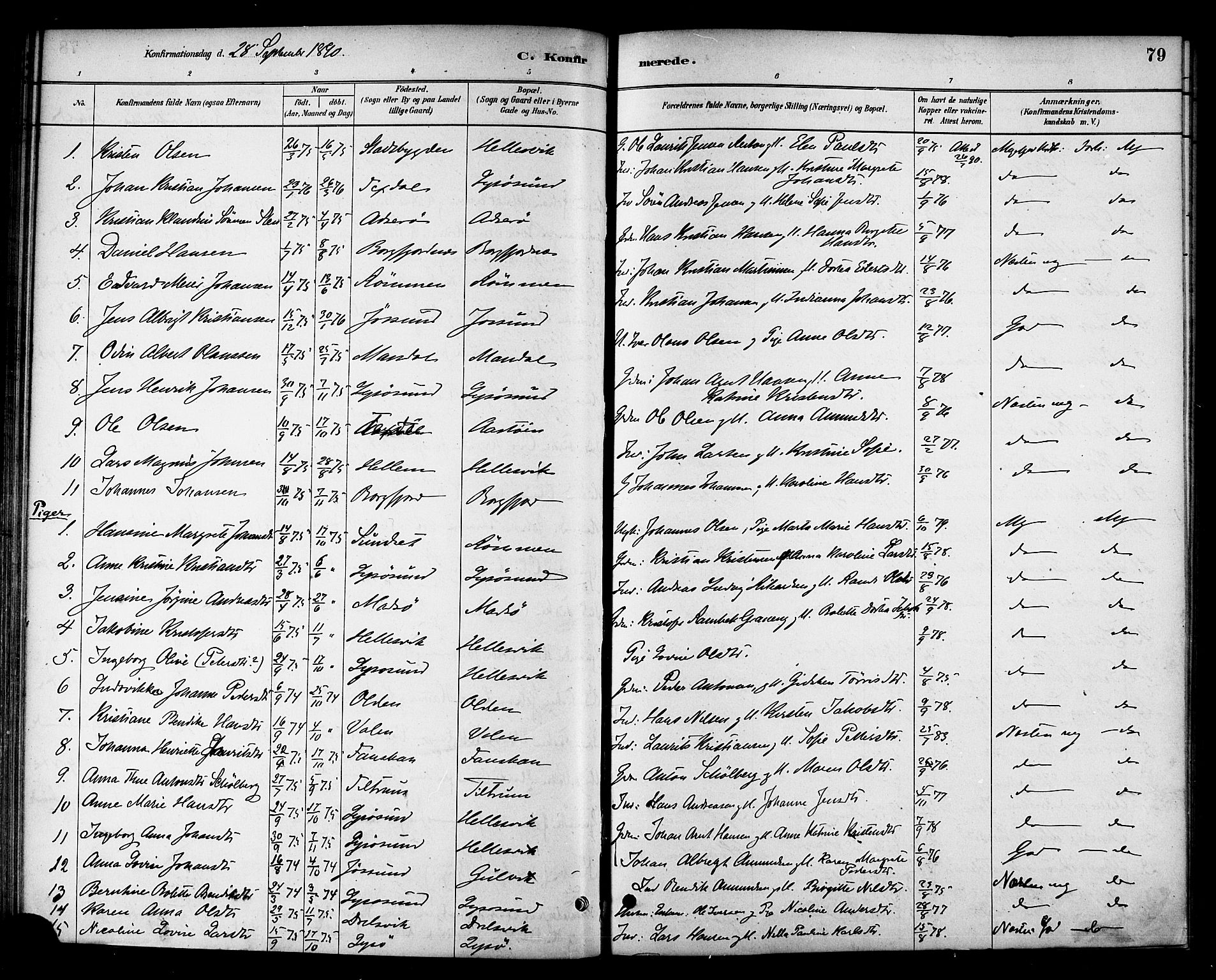 Ministerialprotokoller, klokkerbøker og fødselsregistre - Sør-Trøndelag, SAT/A-1456/654/L0663: Parish register (official) no. 654A01, 1880-1894, p. 79