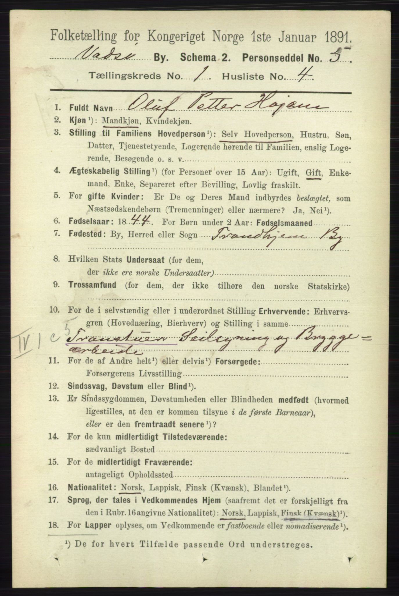 RA, 1891 census for 2003 Vadsø, 1891, p. 178