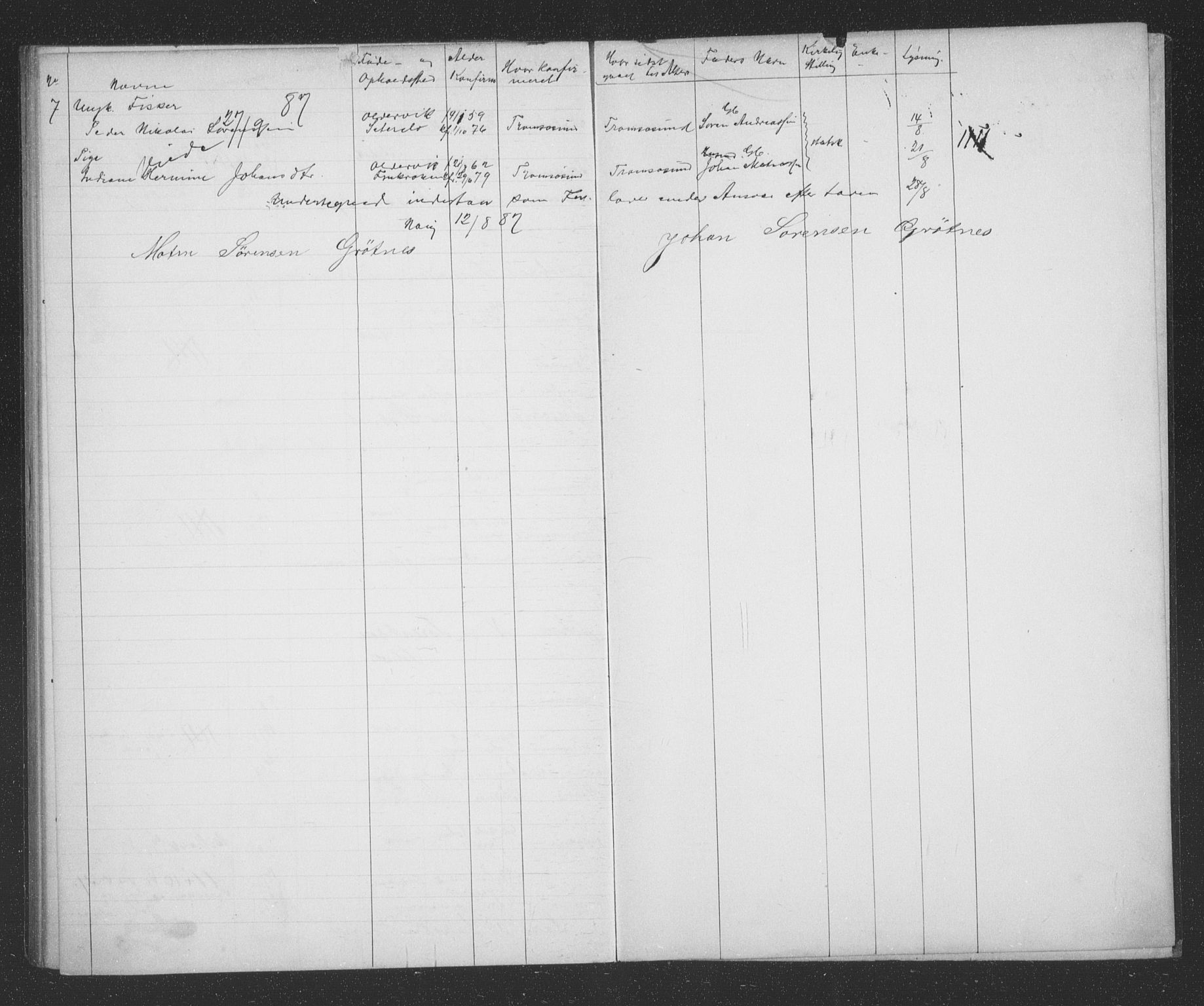 Tromsøysund sokneprestkontor, AV/SATØ-S-1304/H/Hc/L0056: Banns register no. 56, 1880-1887