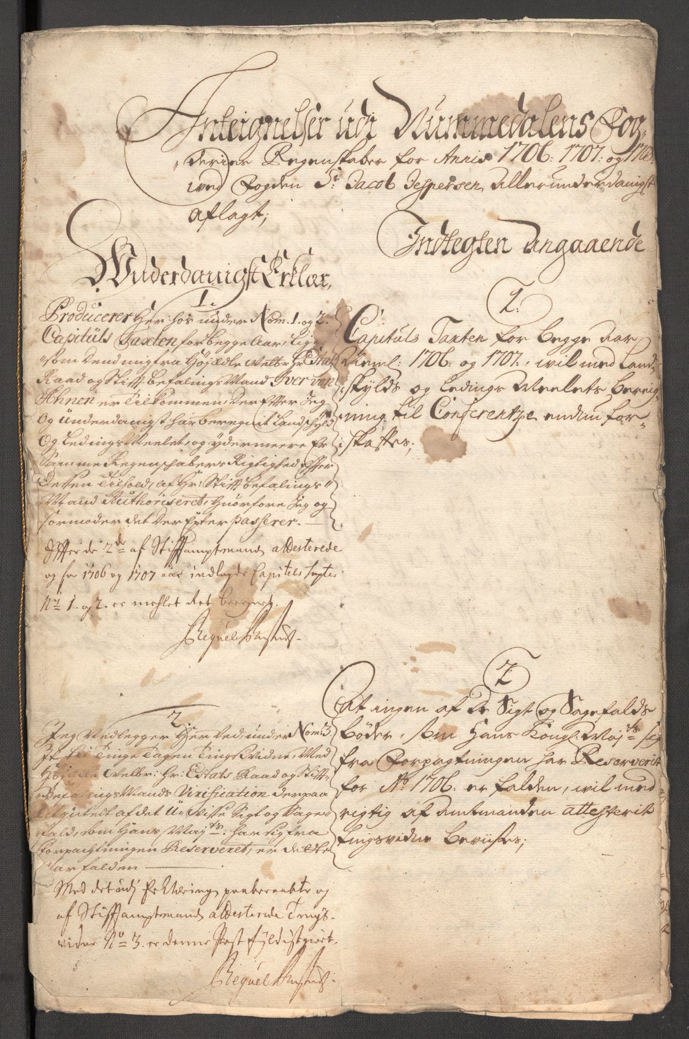 Rentekammeret inntil 1814, Reviderte regnskaper, Fogderegnskap, AV/RA-EA-4092/R64/L4430: Fogderegnskap Namdal, 1707-1708, p. 441