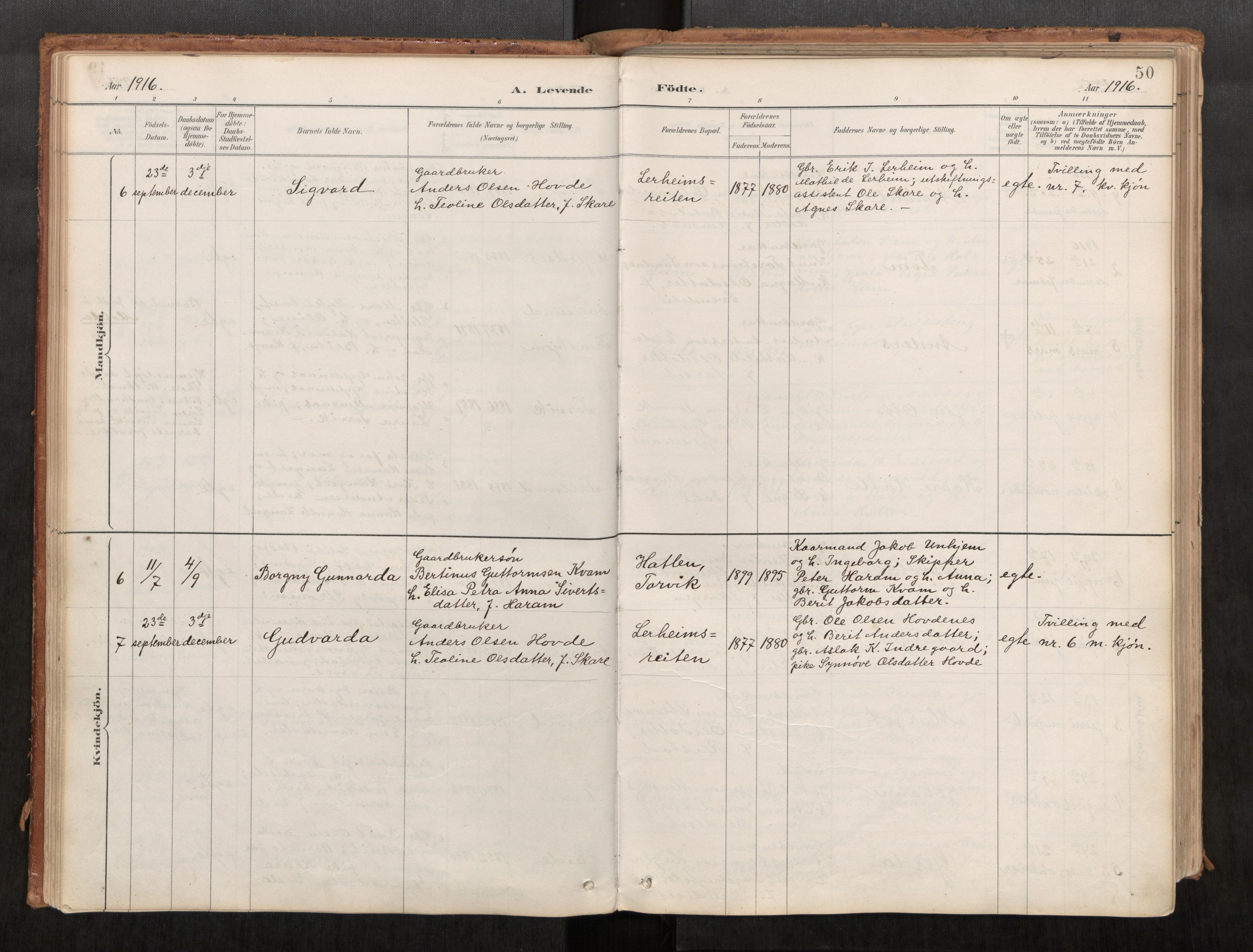 Ministerialprotokoller, klokkerbøker og fødselsregistre - Møre og Romsdal, AV/SAT-A-1454/542/L0553: Parish register (official) no. 542A03, 1885-1925, p. 50