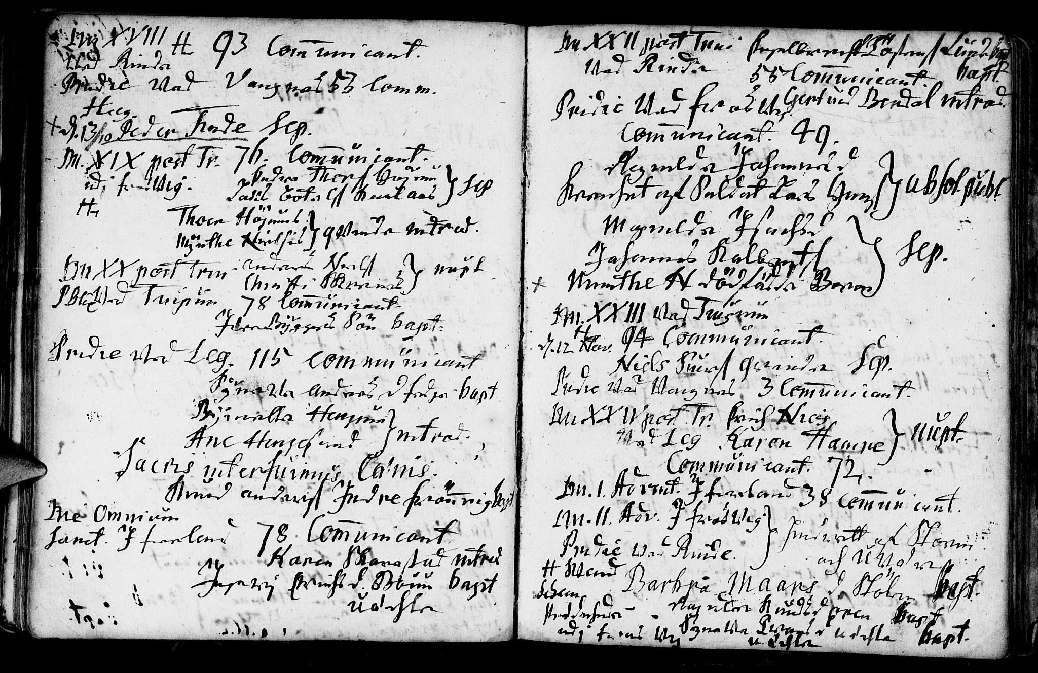 Leikanger sokneprestembete, SAB/A-81001: Parish register (official) no. A 1, 1690-1734, p. 124