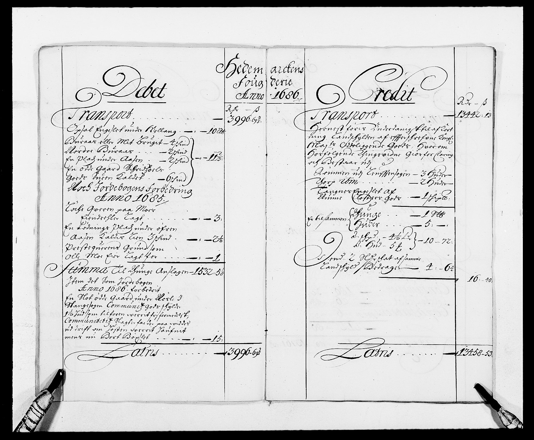 Rentekammeret inntil 1814, Reviderte regnskaper, Fogderegnskap, AV/RA-EA-4092/R16/L1027: Fogderegnskap Hedmark, 1686, p. 7