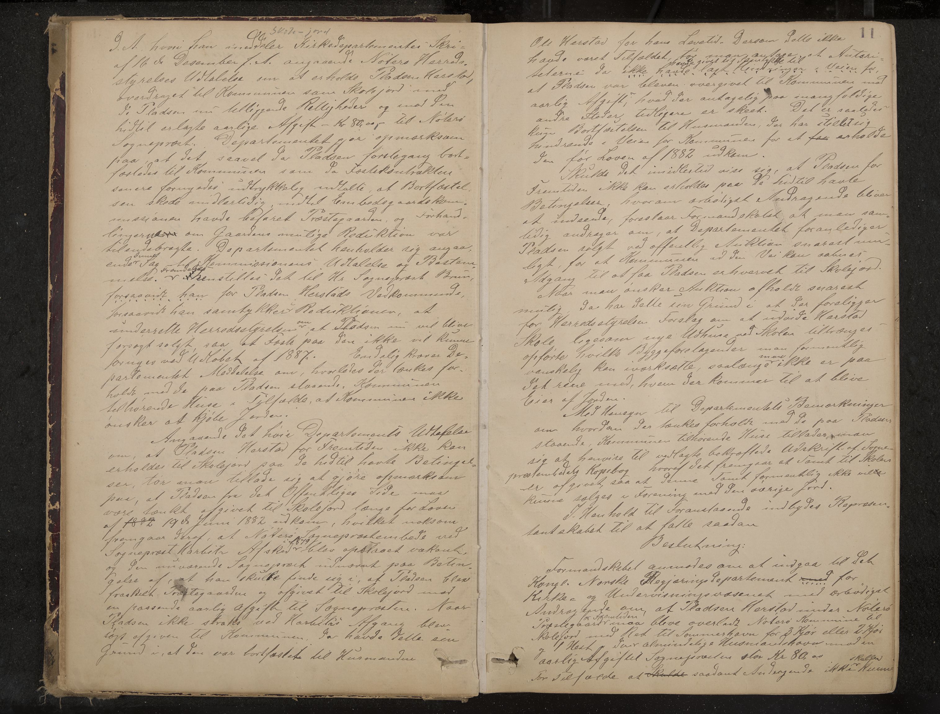 Nøtterøy formannskap og sentraladministrasjon, IKAK/0722021-1/A/Aa/L0004: Møtebok, 1887-1896, p. 11