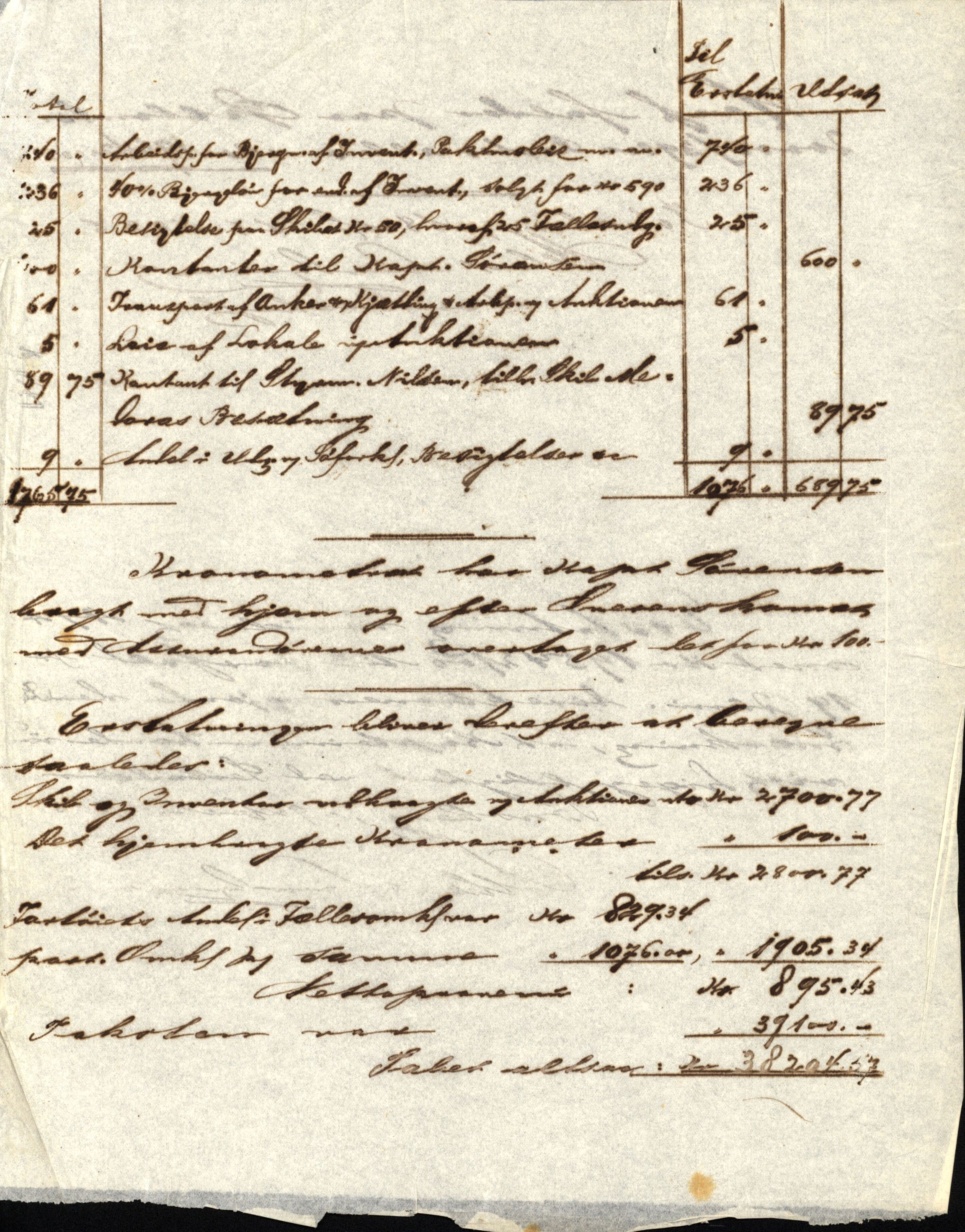 Pa 63 - Østlandske skibsassuranceforening, VEMU/A-1079/G/Ga/L0018/0010: Havaridokumenter / Tagal, Vesta, Tordenskjold av Bergen, Tordenskjold av Kristiansand, 1885, p. 3