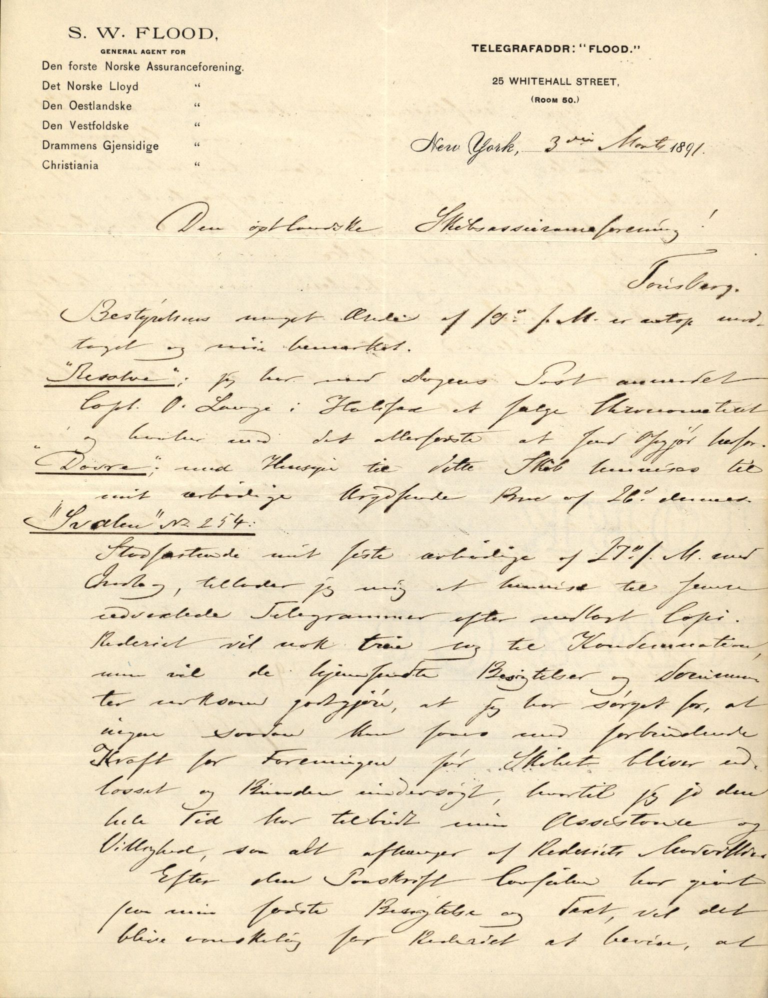 Pa 63 - Østlandske skibsassuranceforening, VEMU/A-1079/G/Ga/L0027/0006: Havaridokumenter / Union, Trio, Einar, Eidsvold, Emma, Svalen, 1891, p. 68