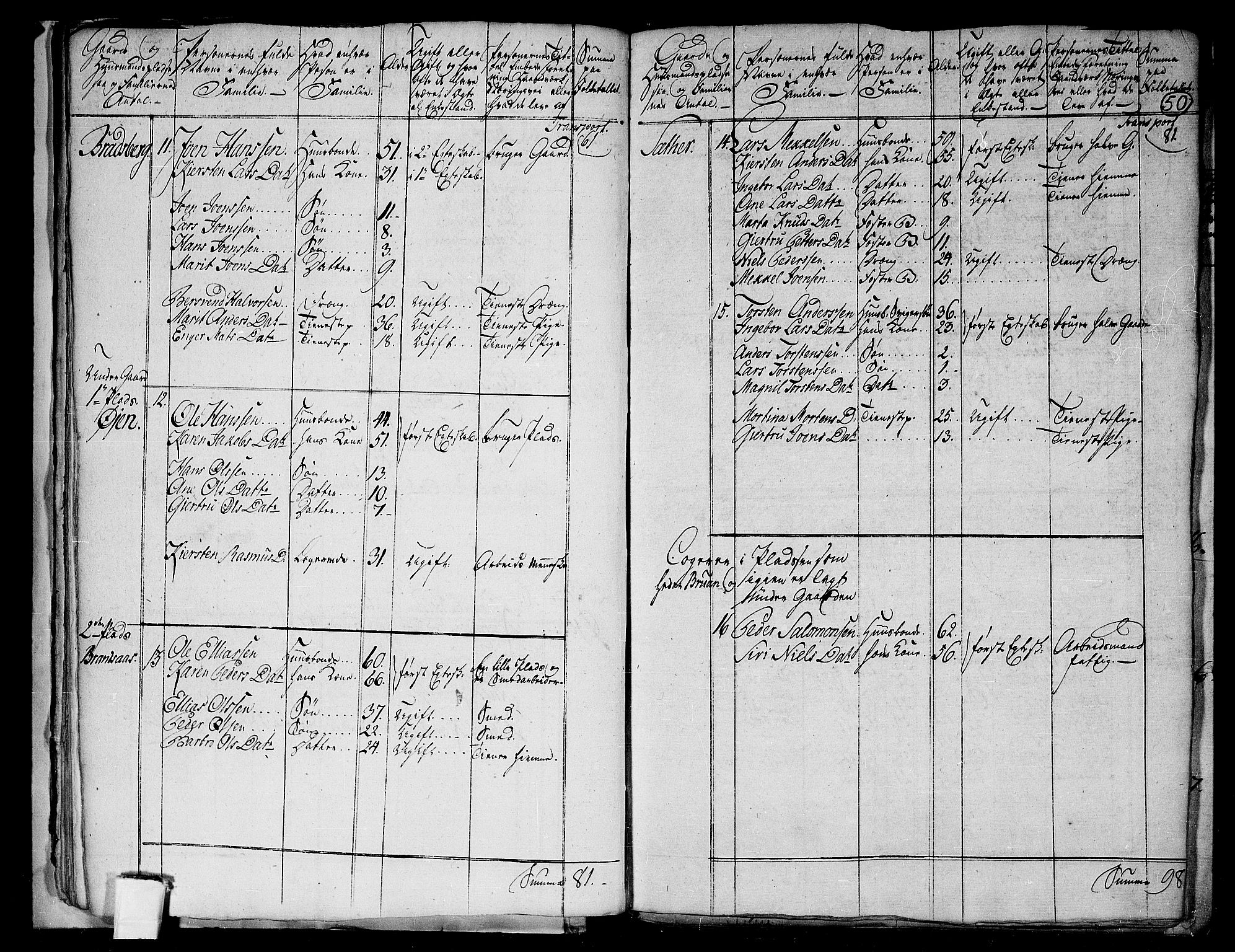 RA, 1801 census for 1660P Strinda, 1801, p. 49b-50a