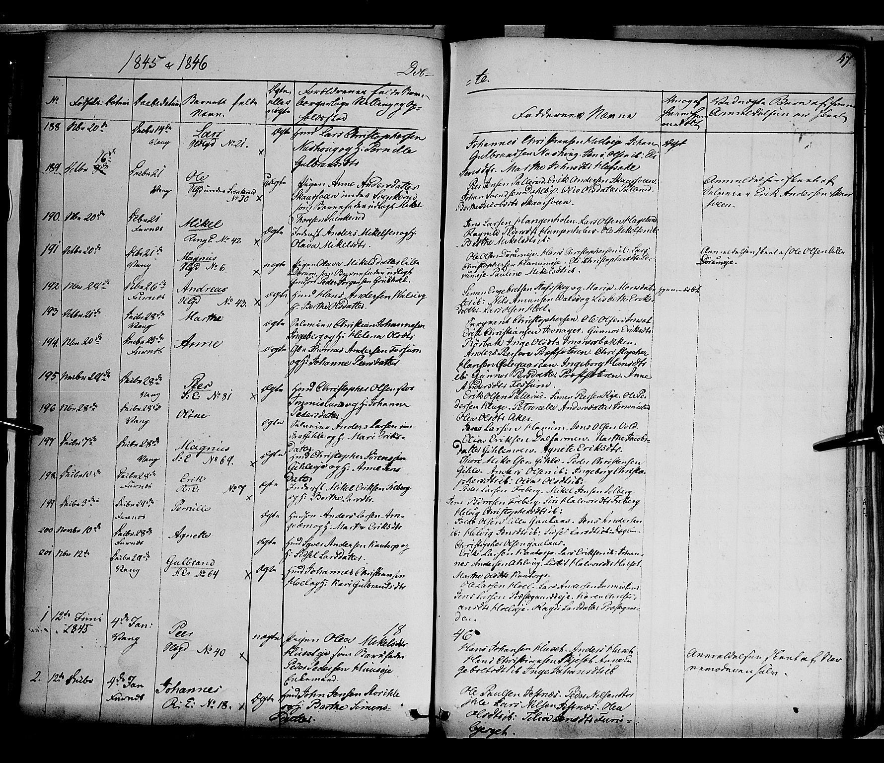 Vang prestekontor, Hedmark, AV/SAH-PREST-008/H/Ha/Haa/L0010: Parish register (official) no. 10, 1841-1855, p. 47