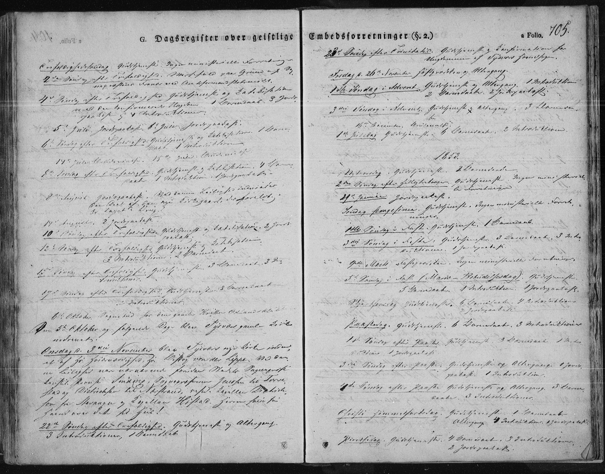 Tysvær sokneprestkontor, SAST/A -101864/H/Ha/Haa/L0001: Parish register (official) no. A 1.2, 1831-1856, p. 705