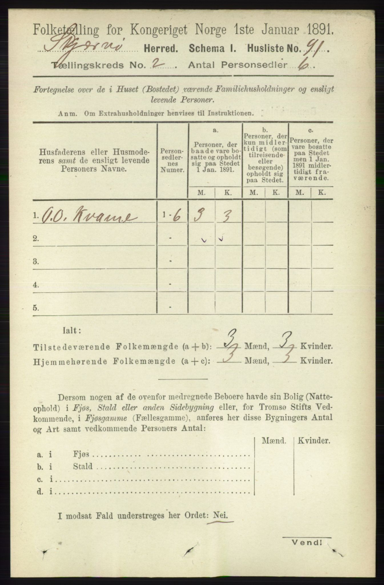 RA, 1891 census for 1941 Skjervøy, 1891, p. 1008