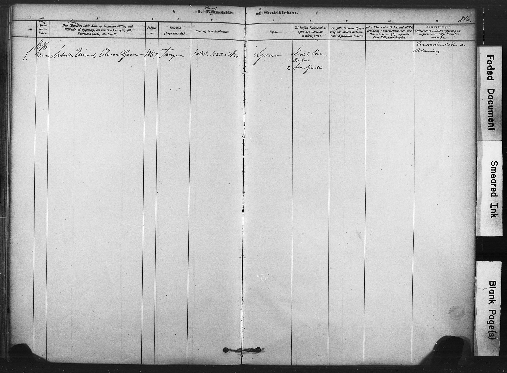 Sauherad kirkebøker, AV/SAKO-A-298/F/Fb/L0002: Parish register (official) no. II 2, 1878-1901, p. 246