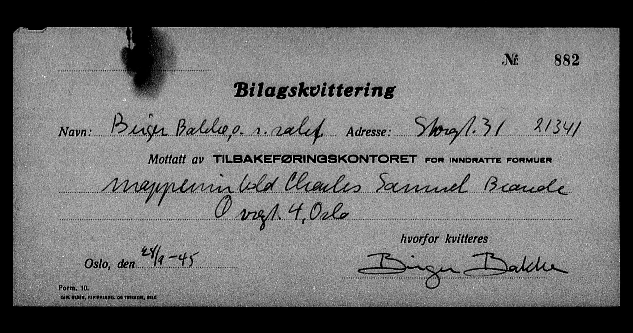 Justisdepartementet, Tilbakeføringskontoret for inndratte formuer, AV/RA-S-1564/H/Hc/Hcc/L0927: --, 1945-1947, p. 597