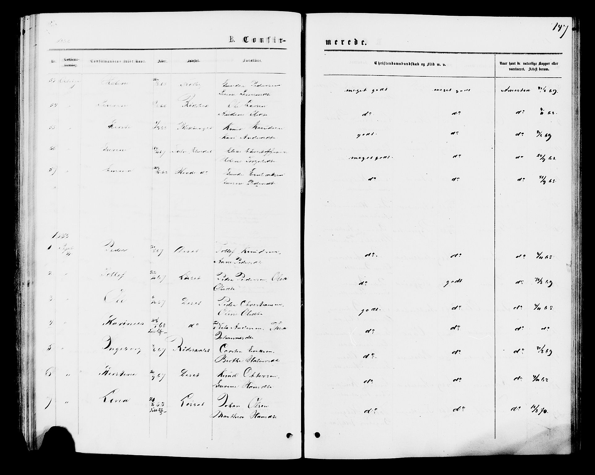 Åmot prestekontor, Hedmark, SAH/PREST-056/H/Ha/Haa/L0009: Parish register (official) no. 9, 1875-1883, p. 147