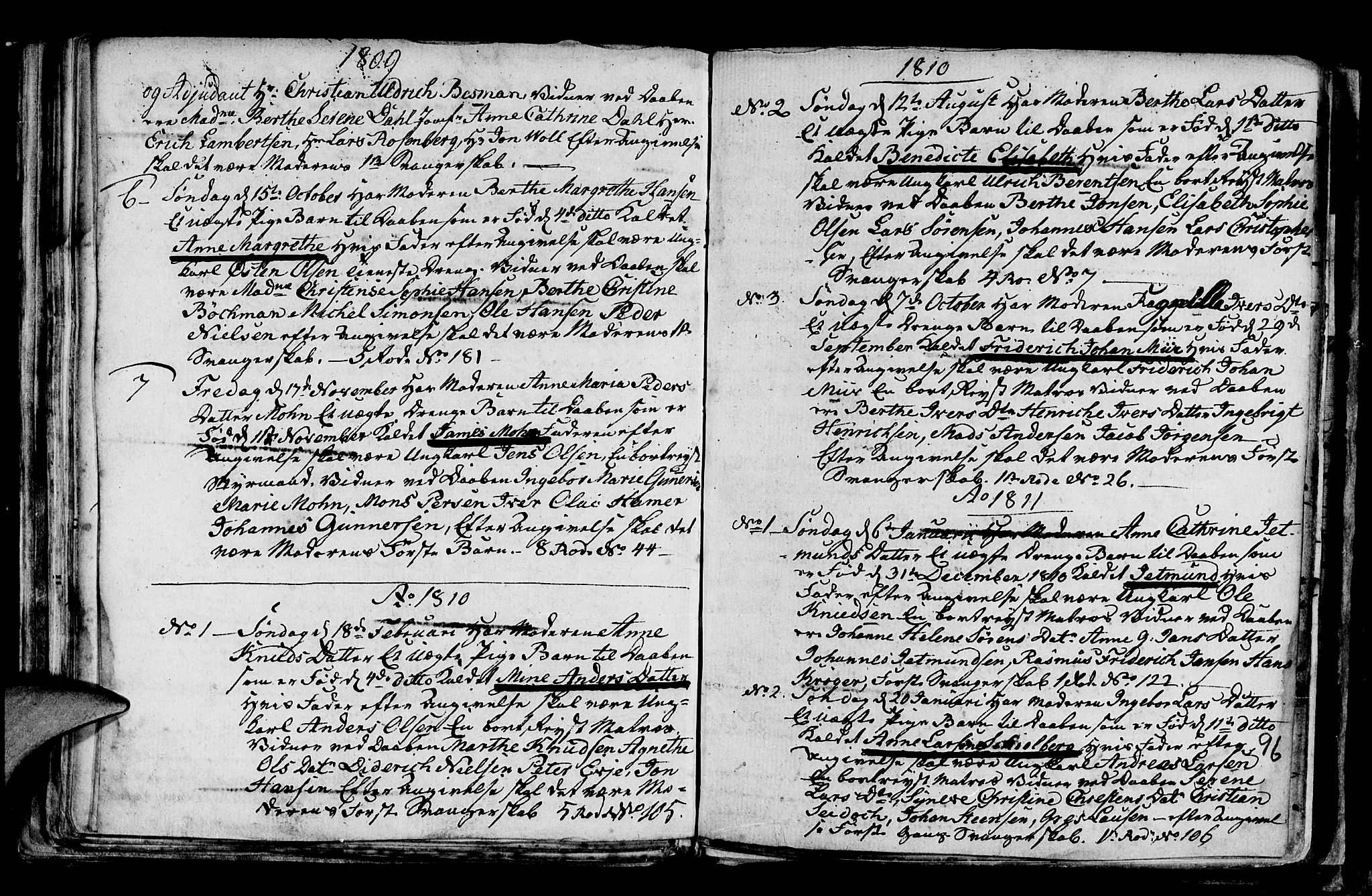 Nykirken Sokneprestembete, AV/SAB-A-77101/H/Haa/L0001: Parish register (official) no. A 1, 1668-1820, p. 96